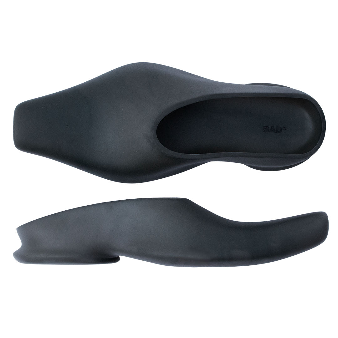 Soft rubber mules - dark