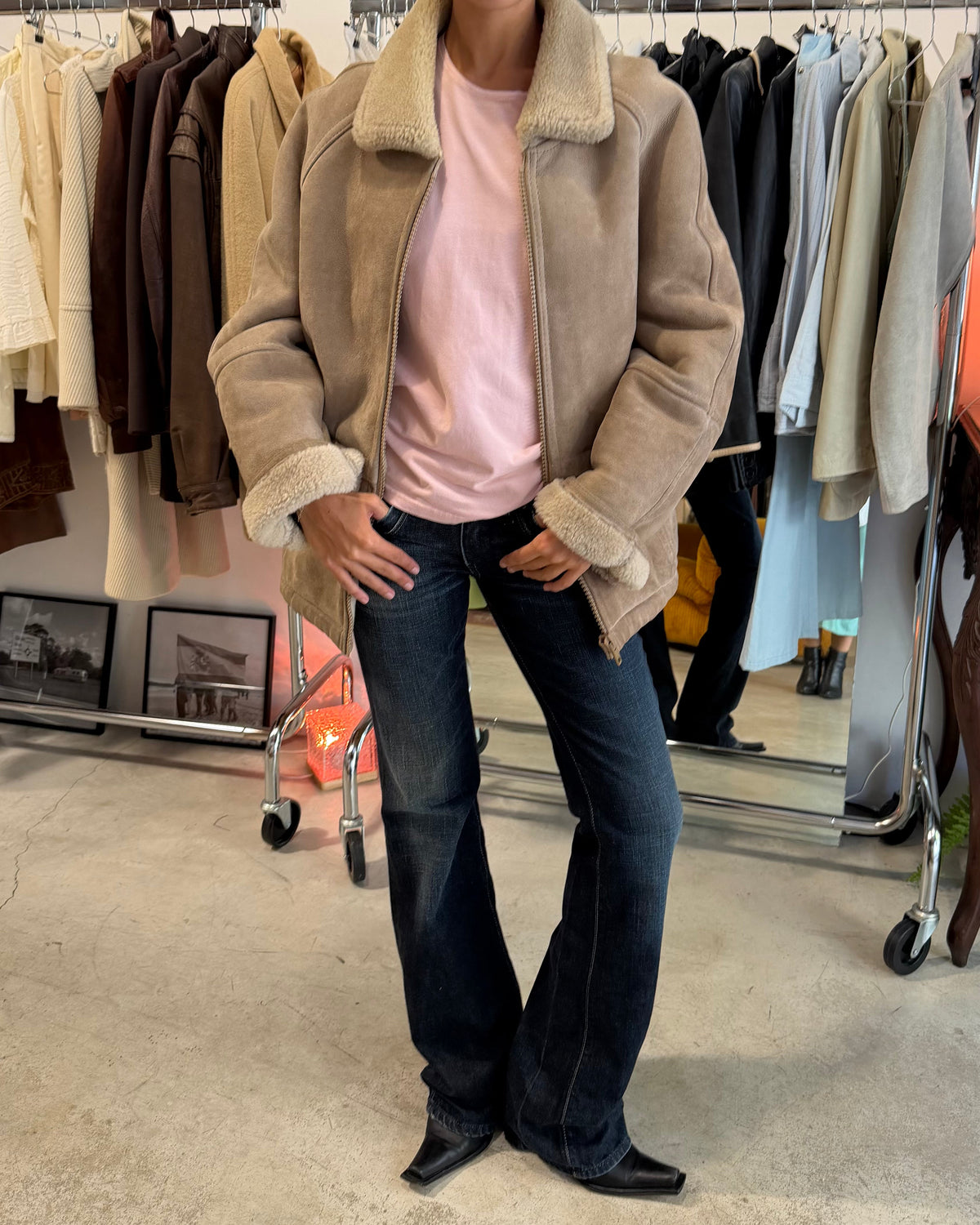 The celia leather coat
