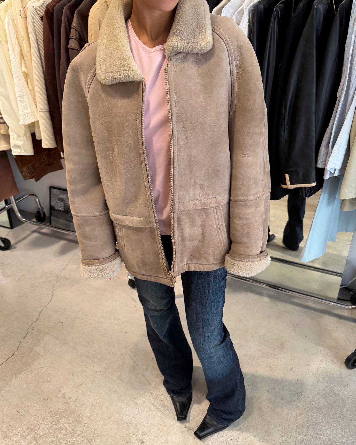 The celia leather coat