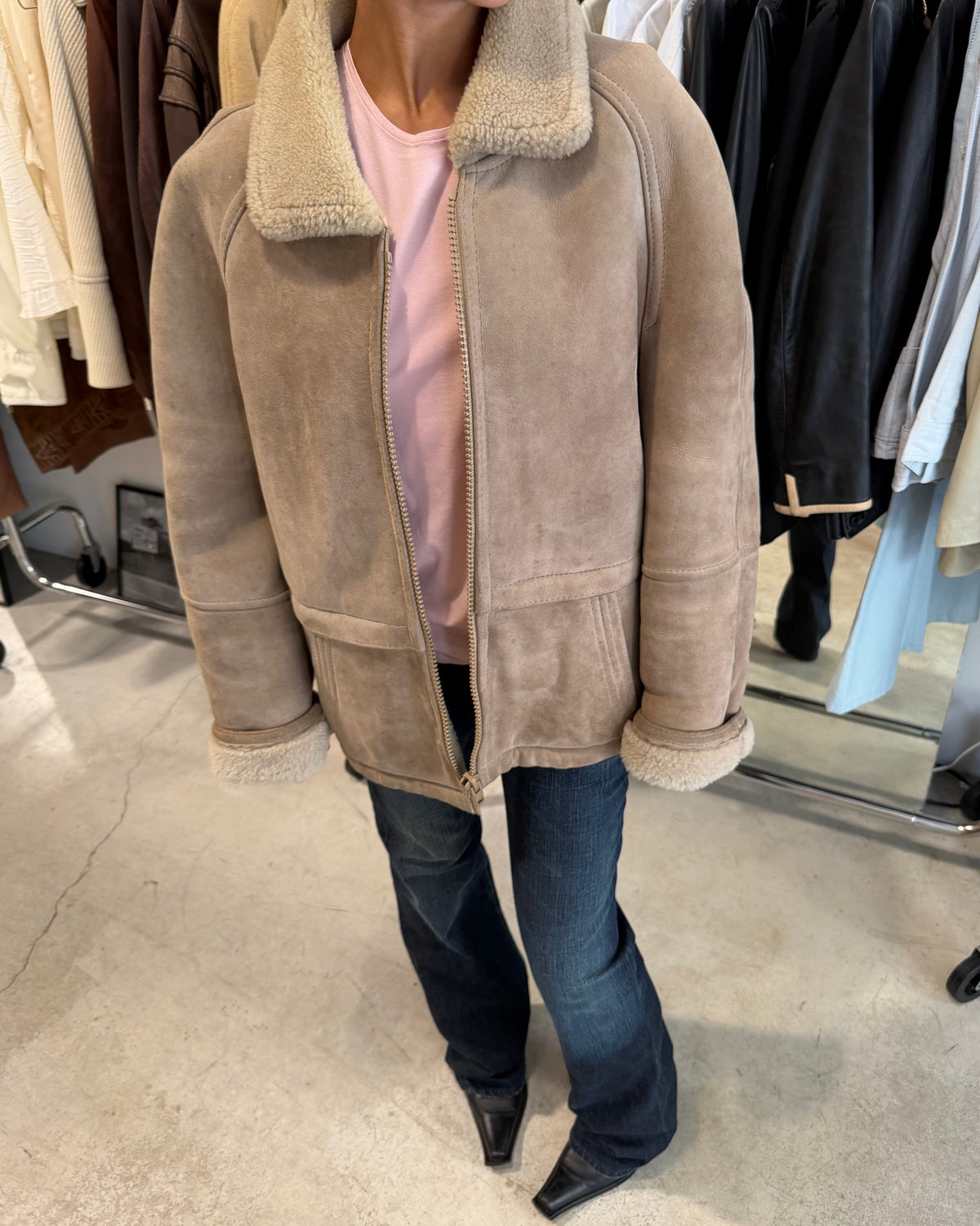 The celia leather coat