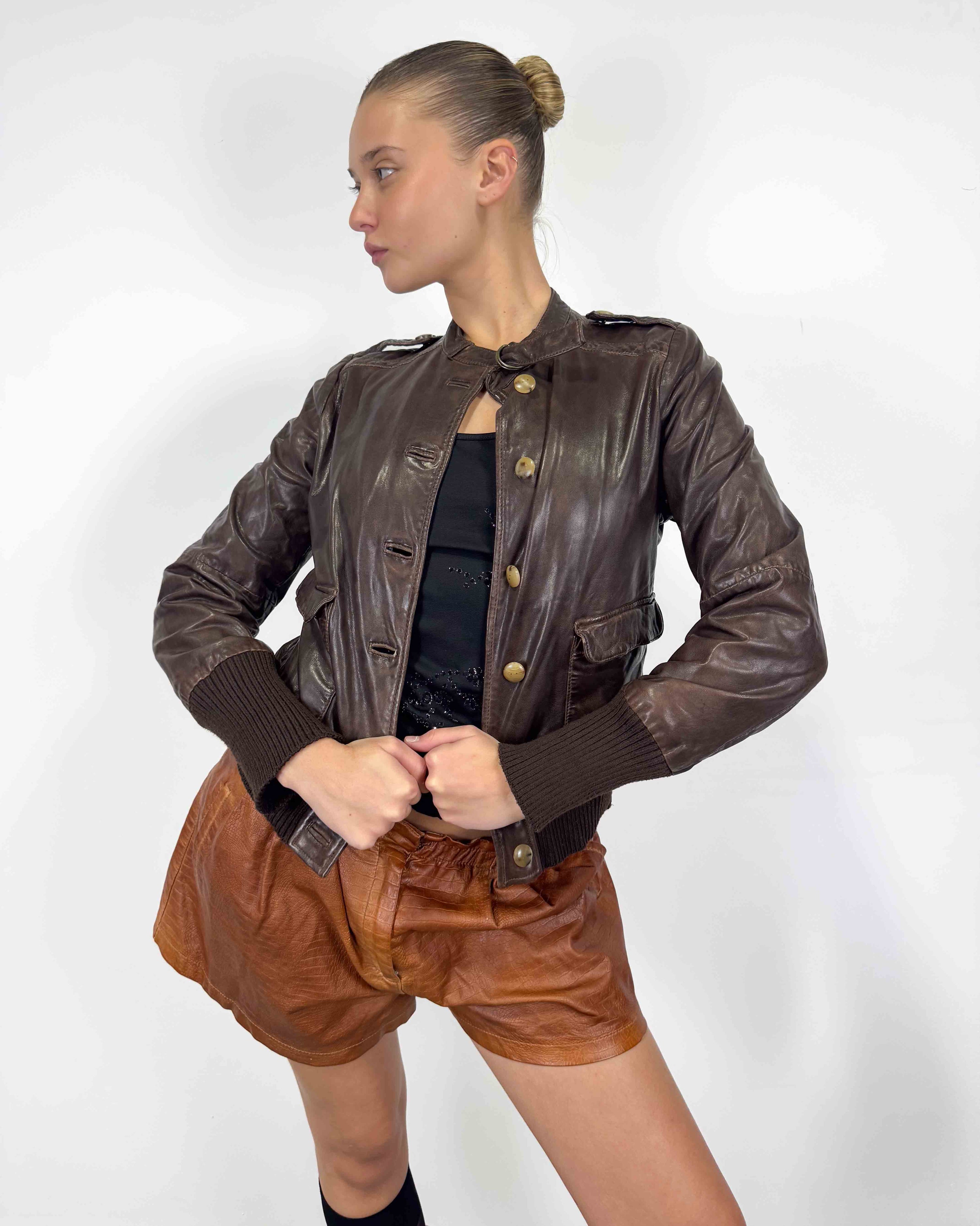 The caroline leather jacket
