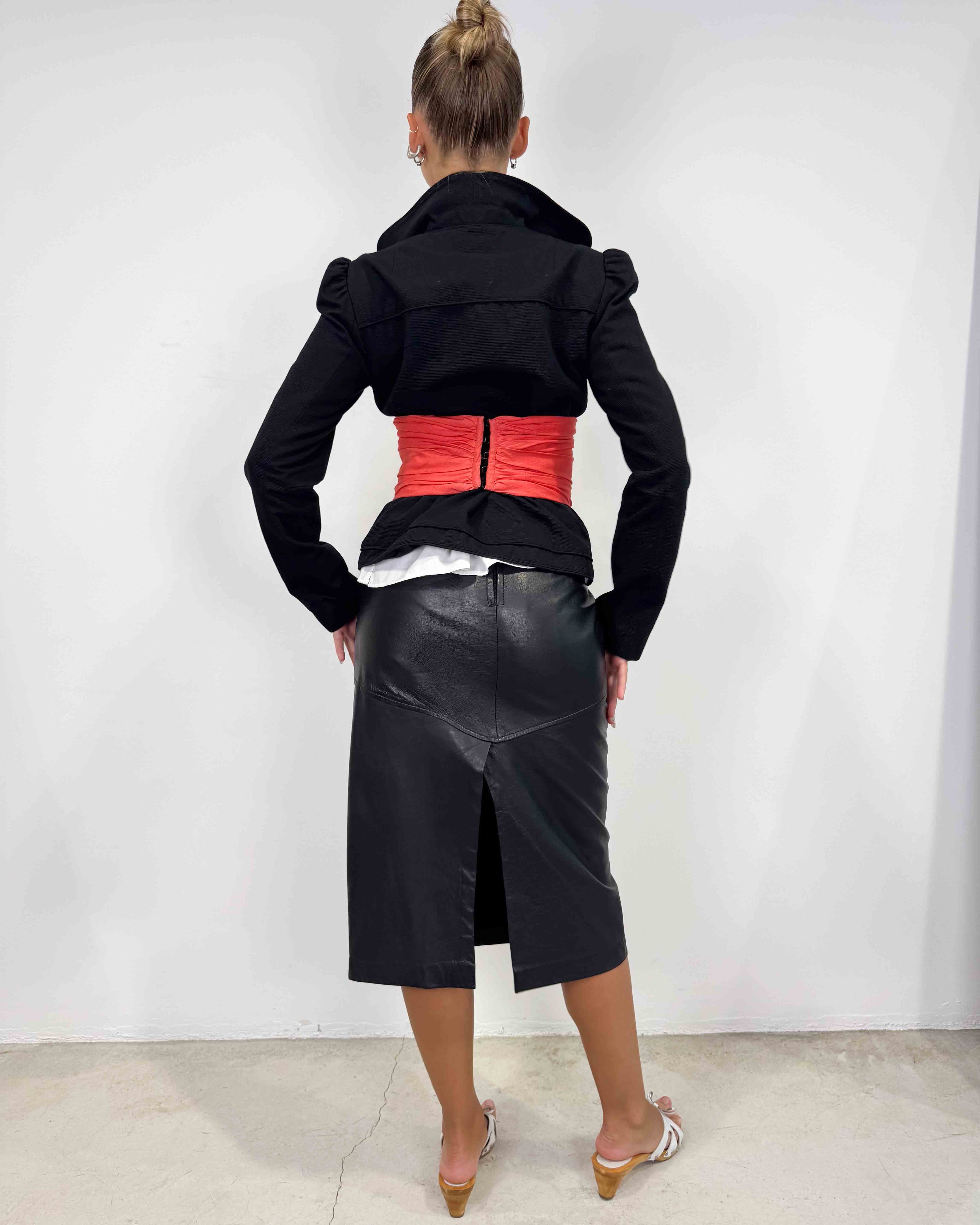 The donna leather skirt