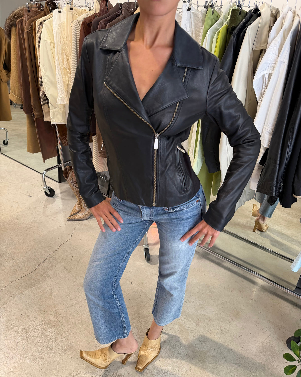 The sammie leather jacket by pinko