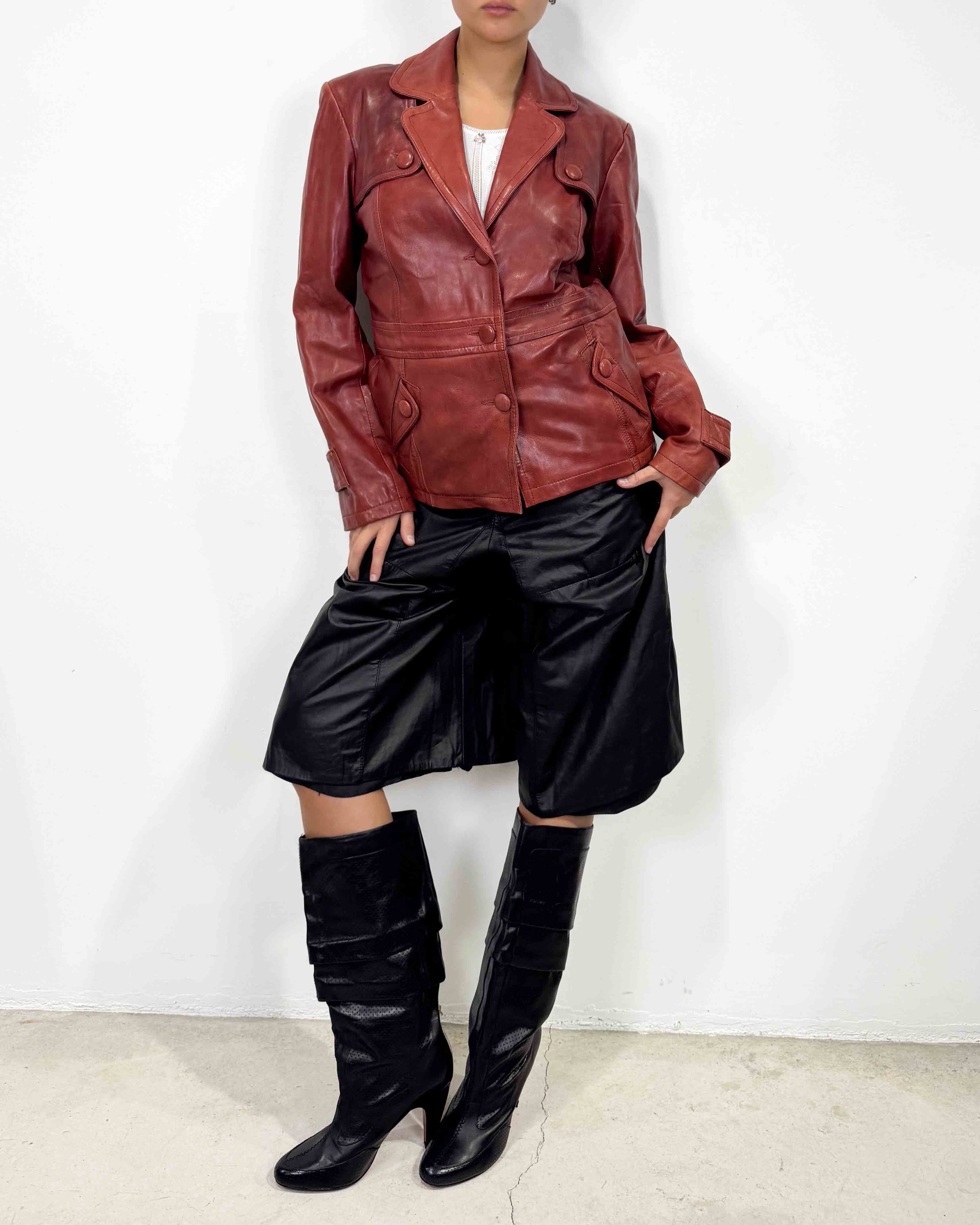 The rose leather jacket