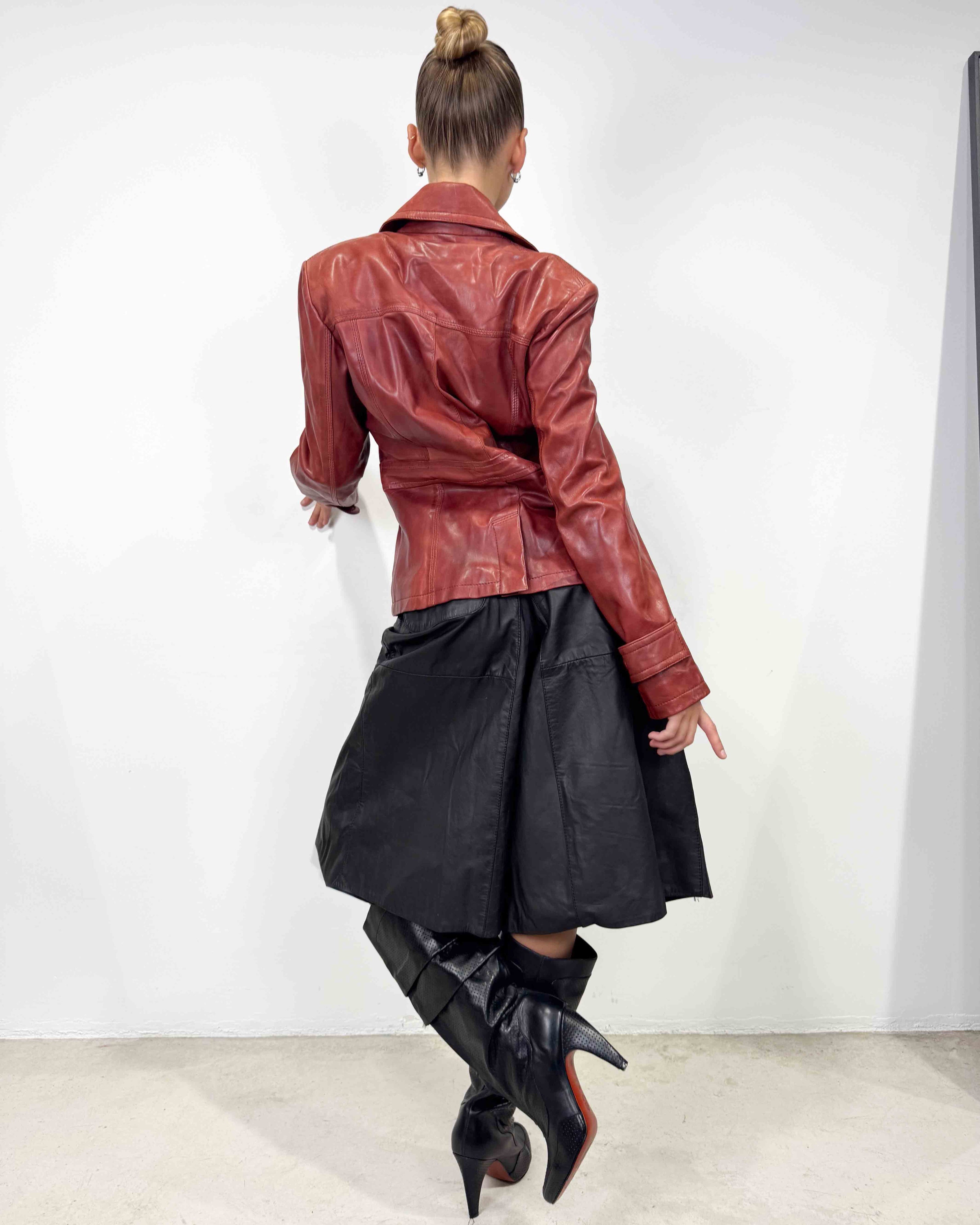 The rose leather jacket