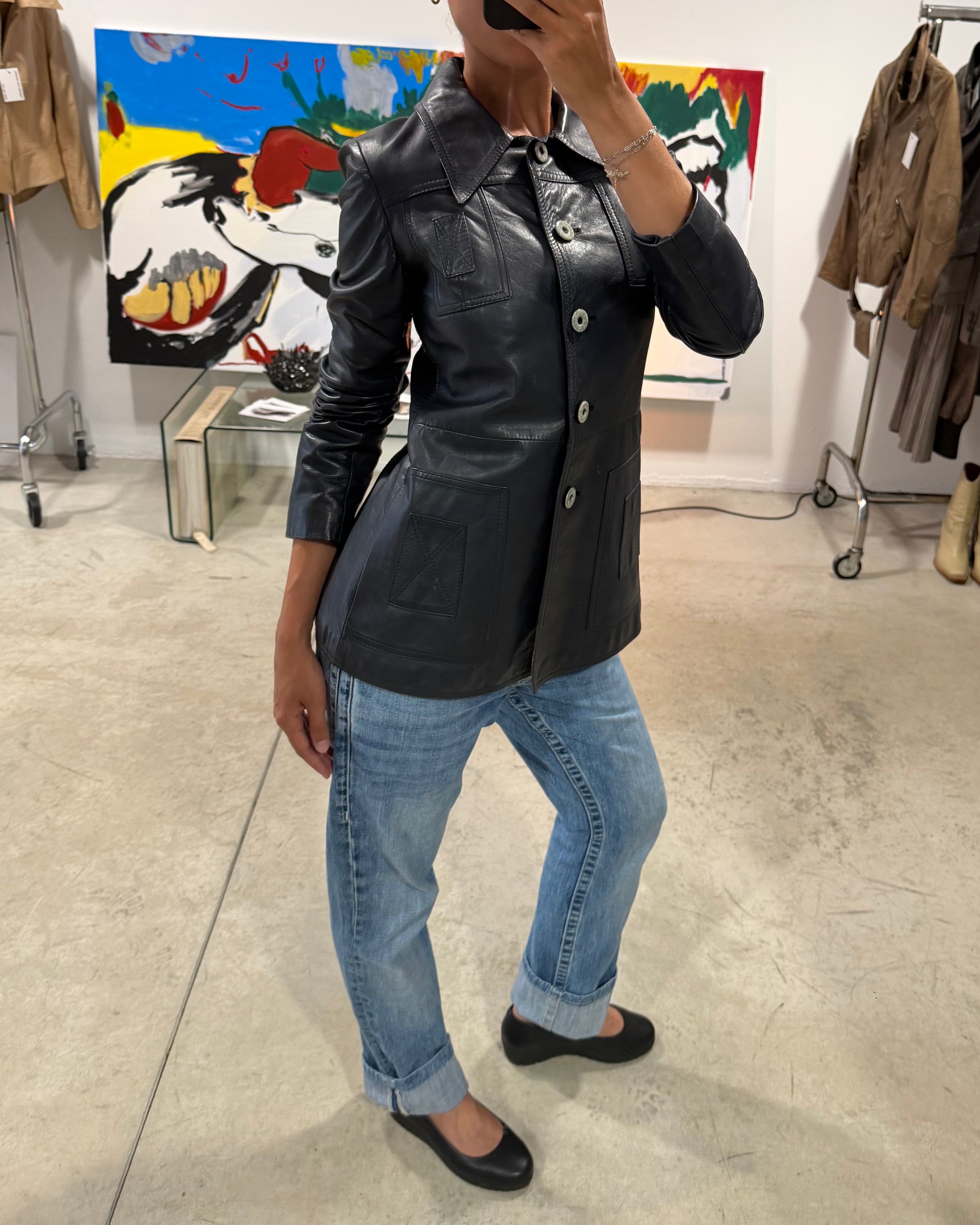 The dayanne leather jacket