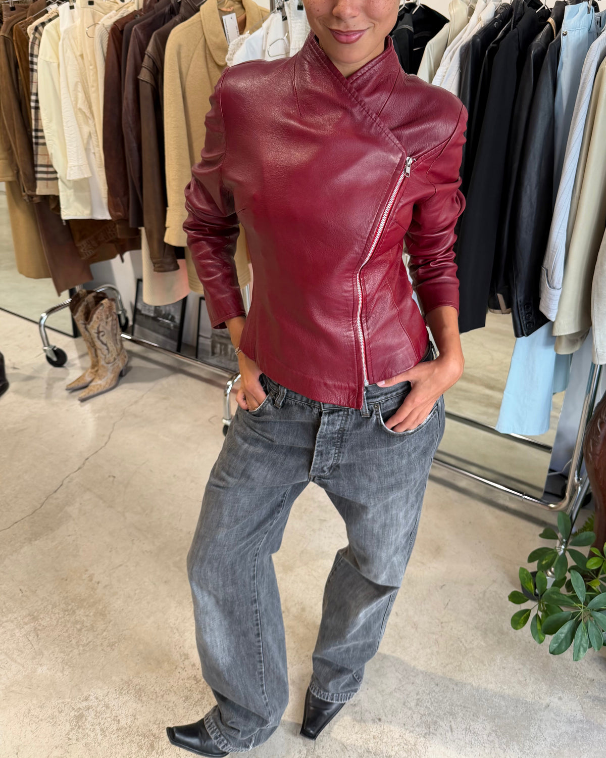 The gaby leather jacket