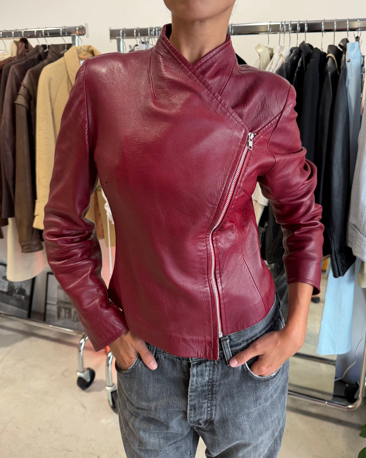 The gaby leather jacket