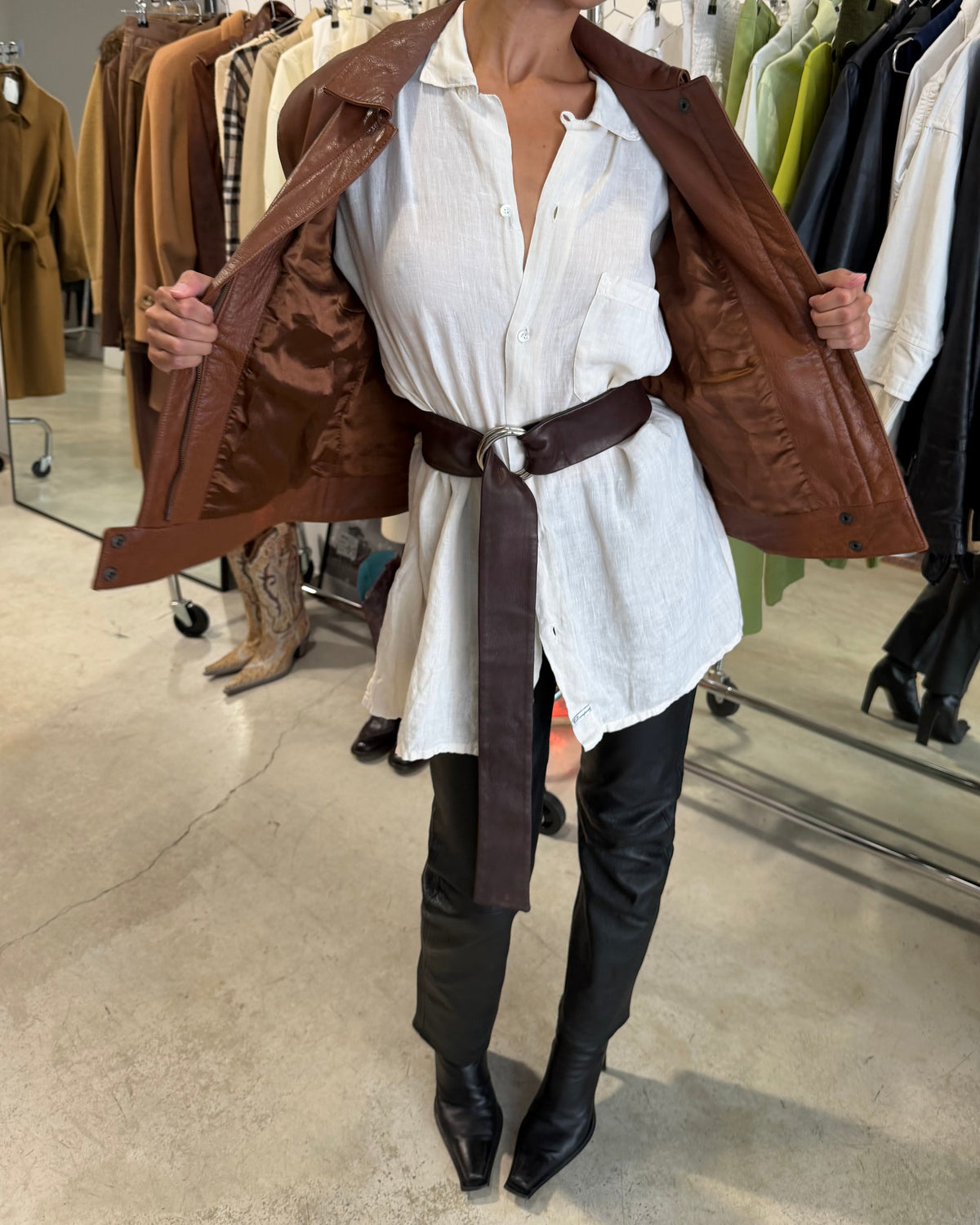 The ginny leather jacket