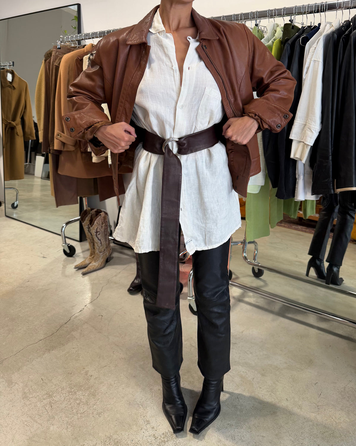 The ginny leather jacket