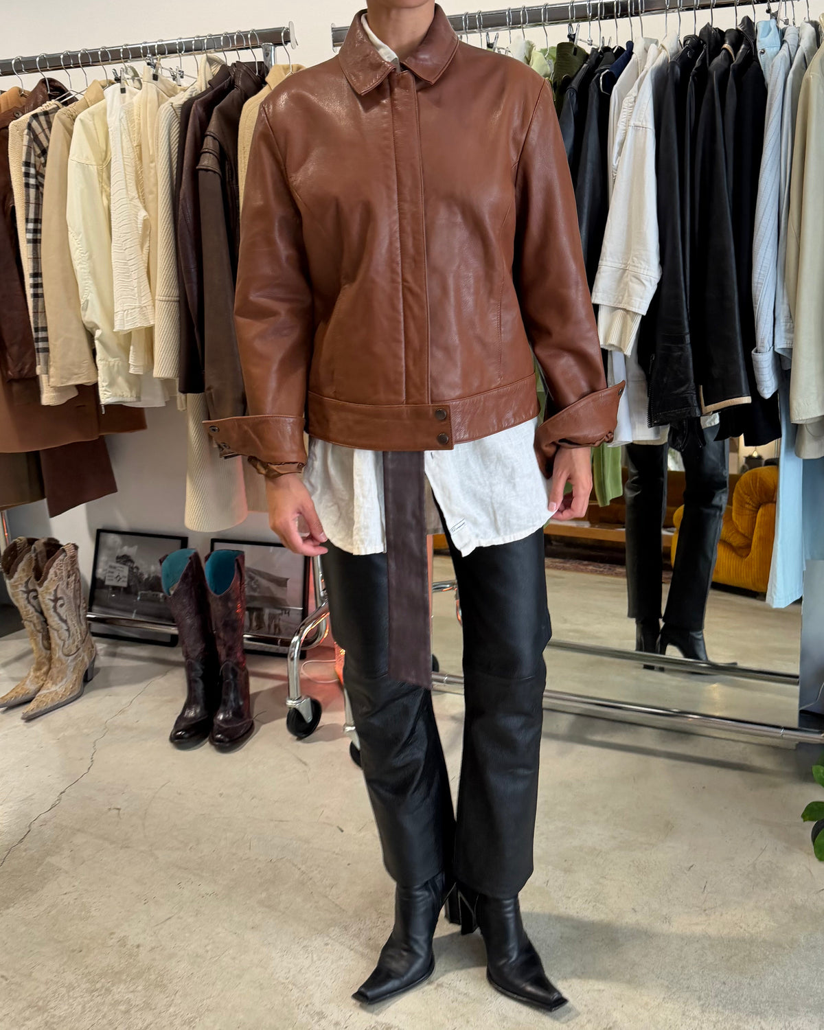The ginny leather jacket
