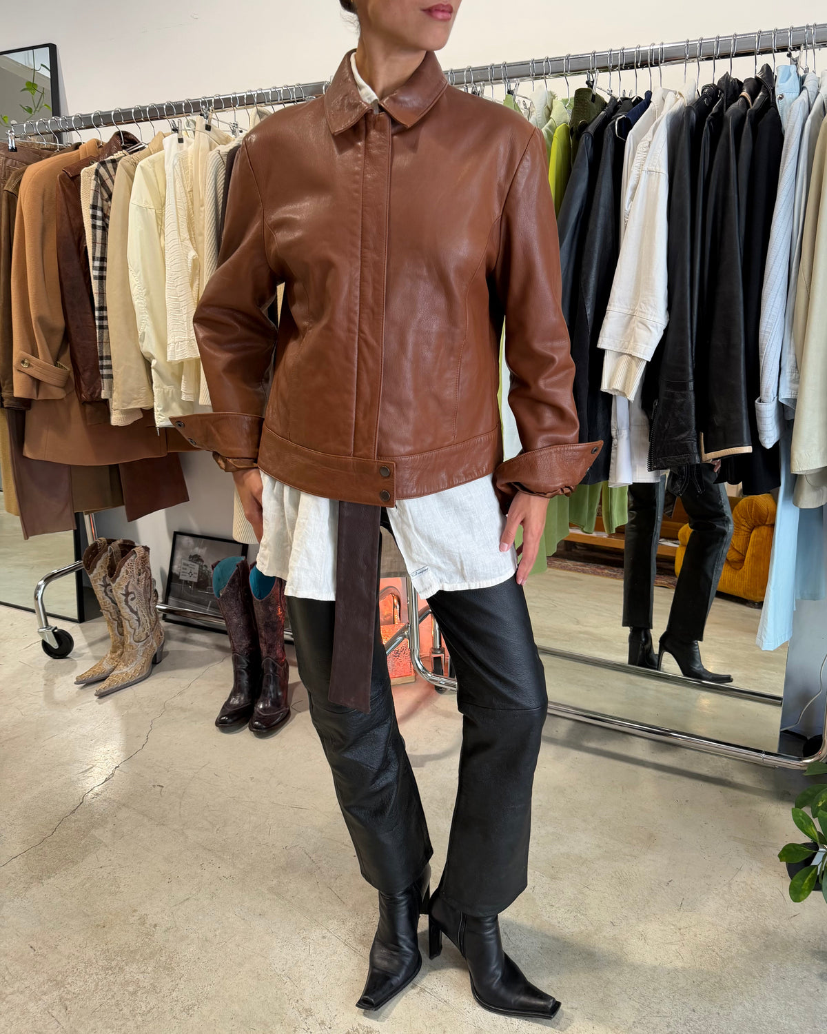 The ginny leather jacket