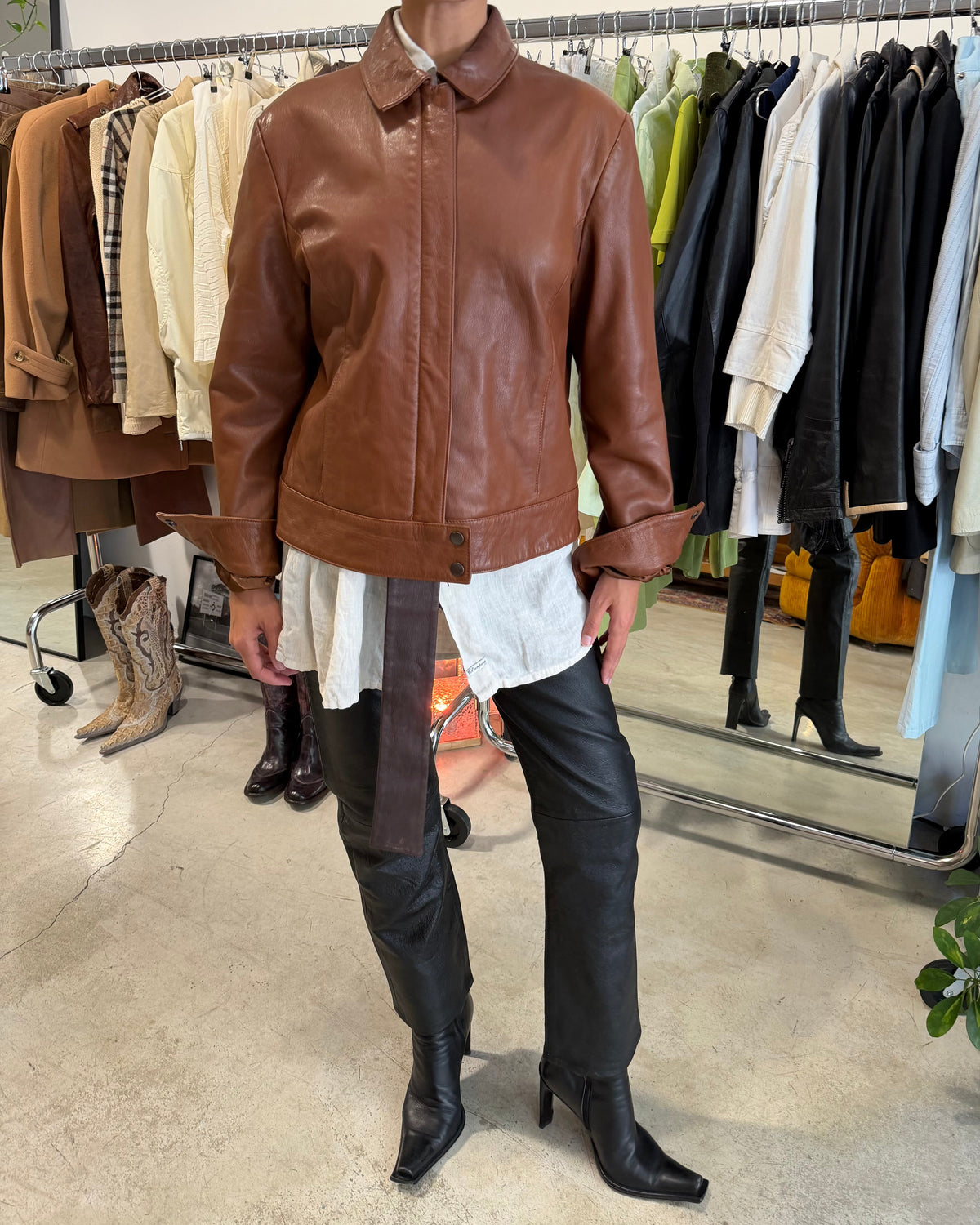The ginny leather jacket