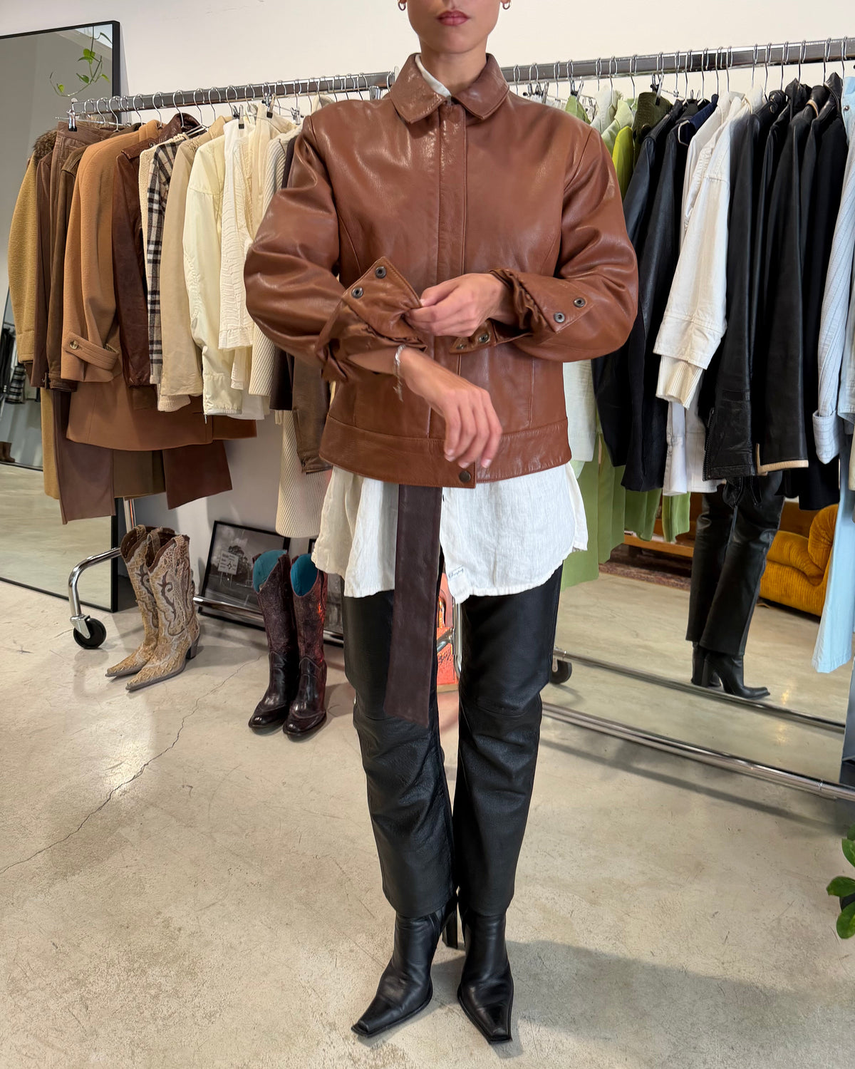 The ginny leather jacket