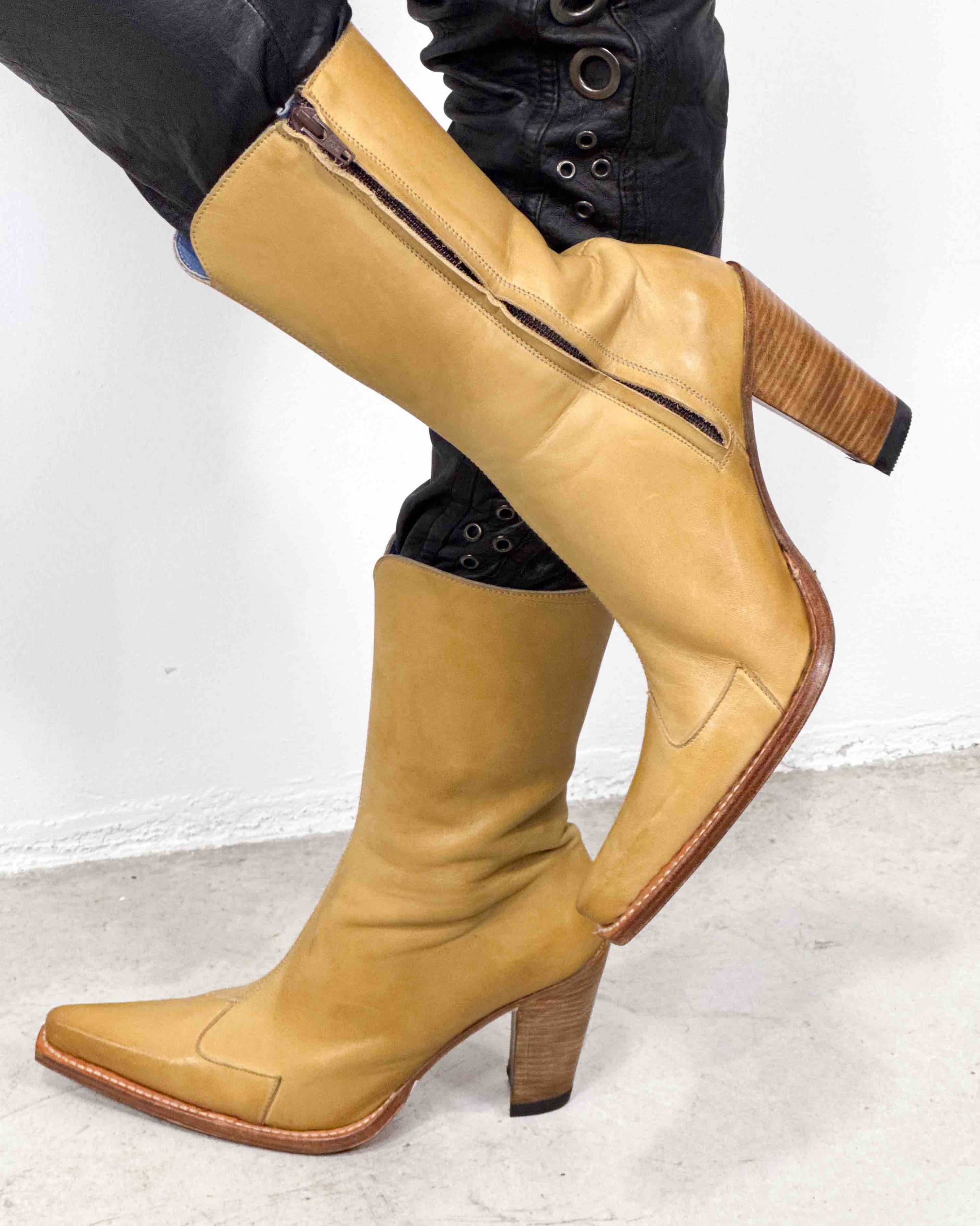 The nadine leather boots
