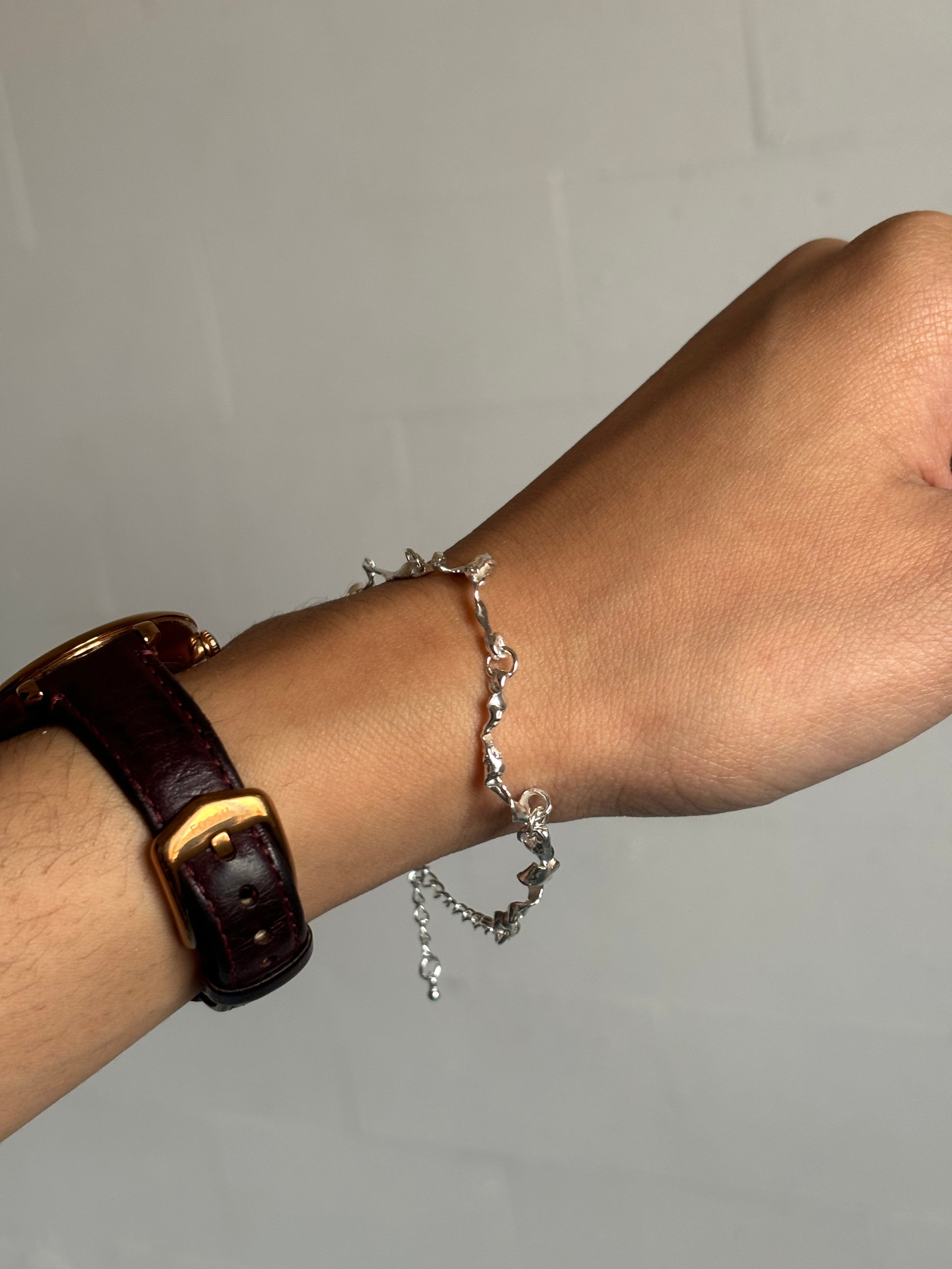 Burnt ribbon bracelet