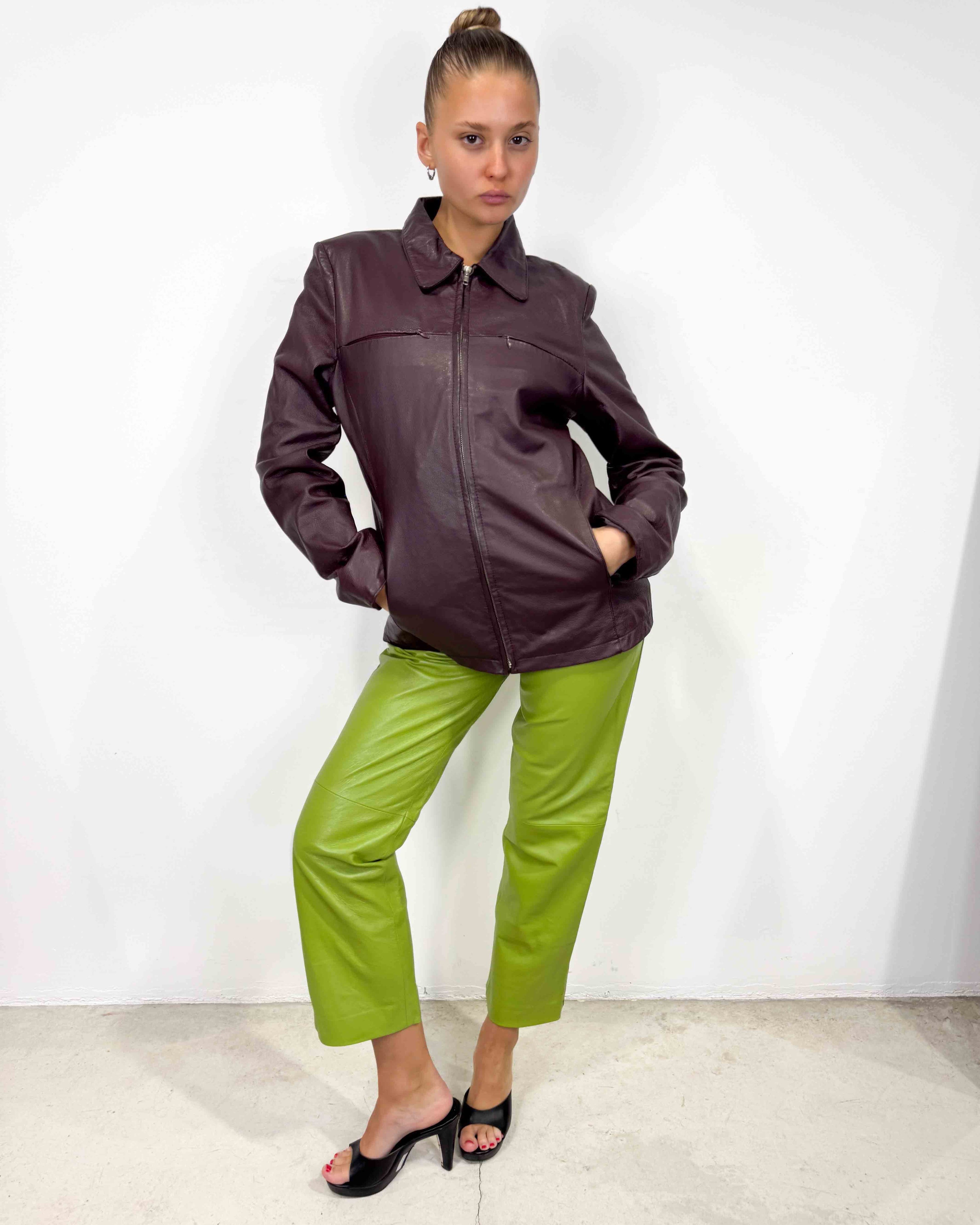 The corina leather jacket