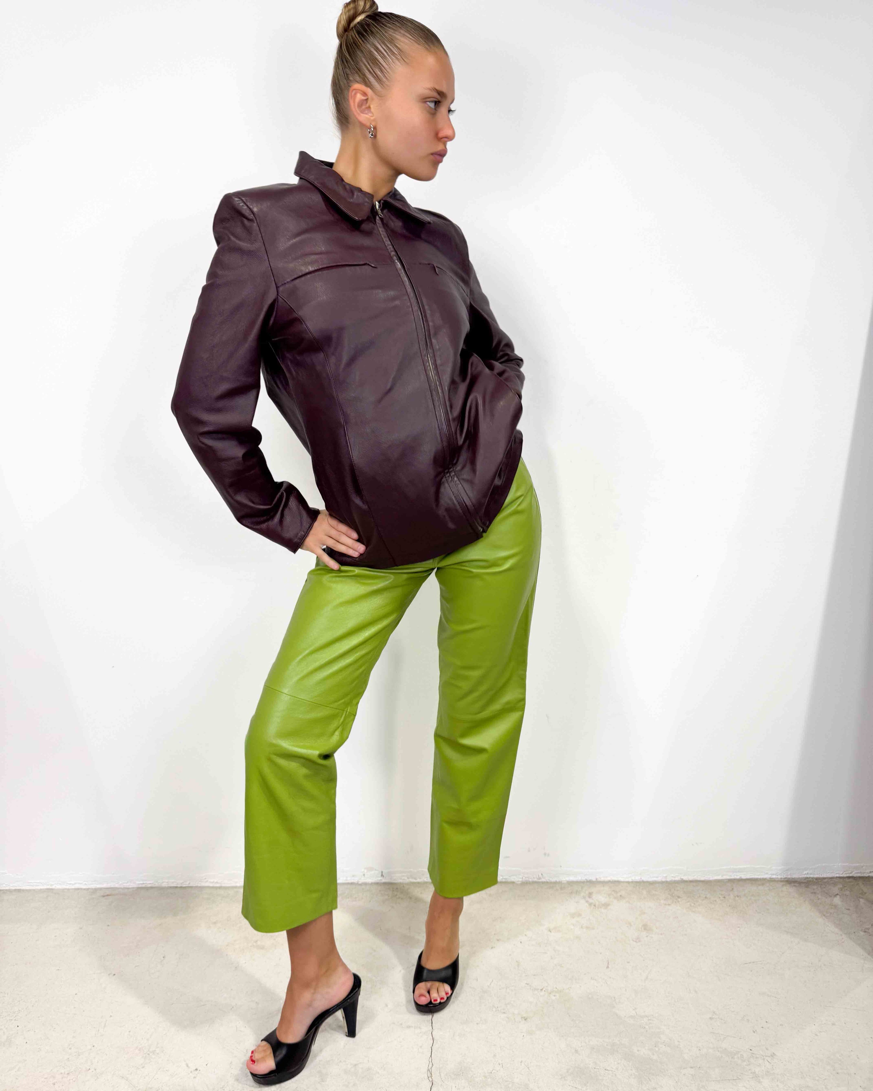 The corina leather jacket