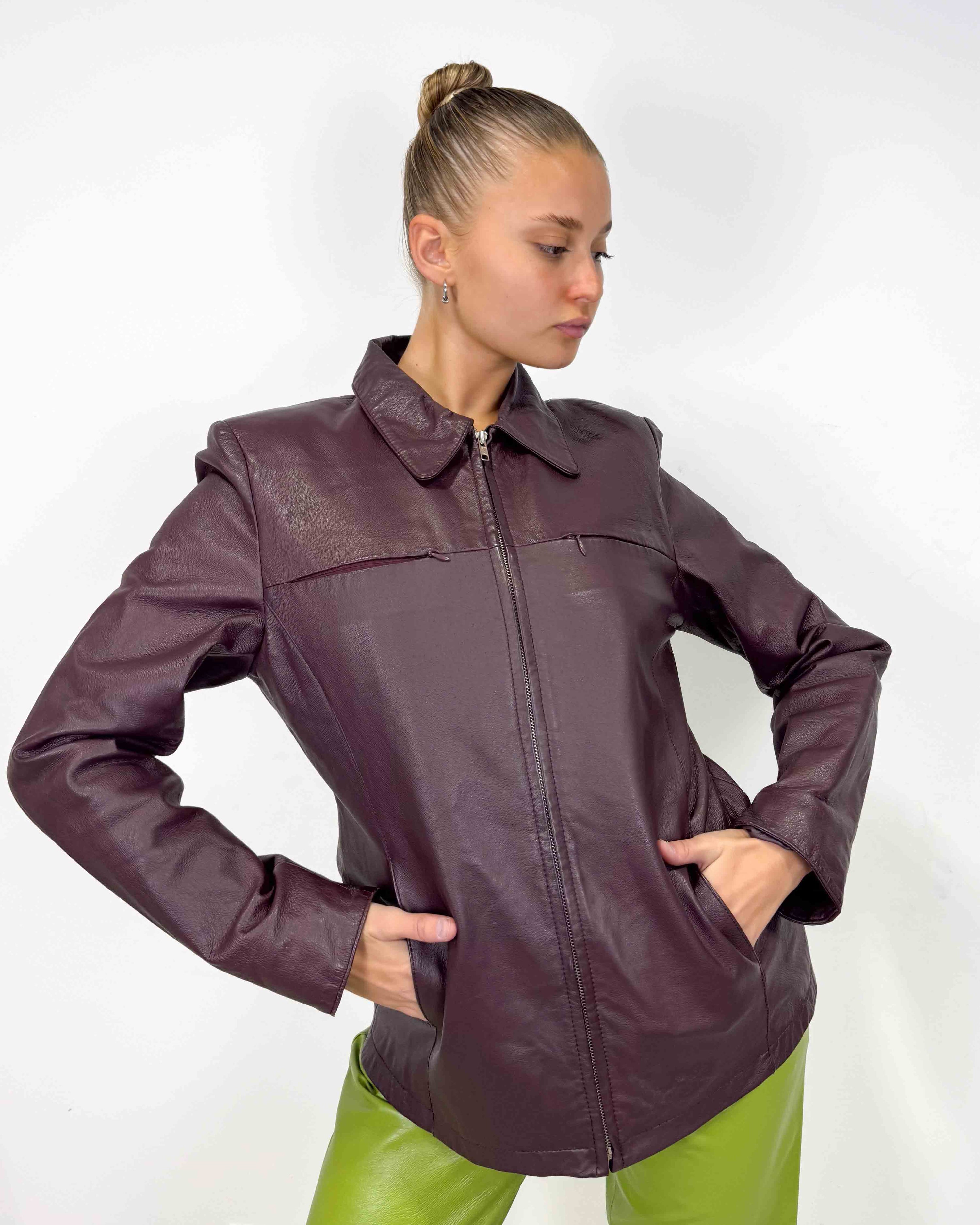 The corina leather jacket