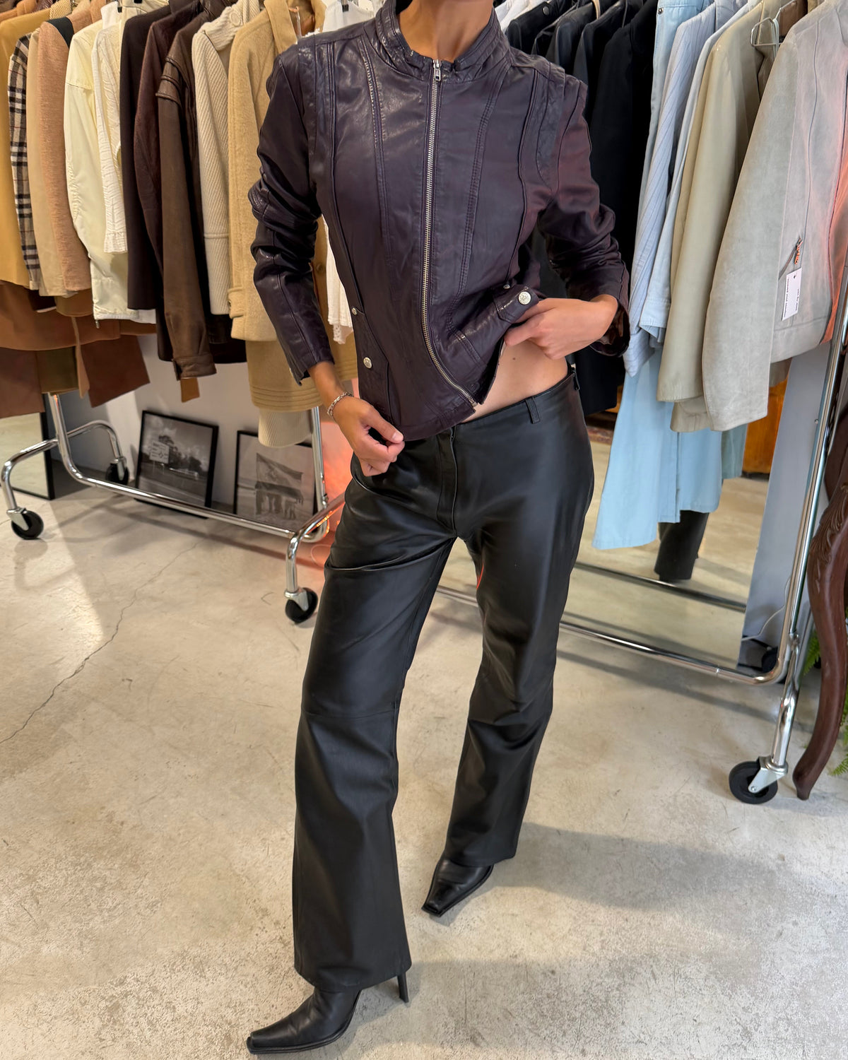 The caroline leather jacket