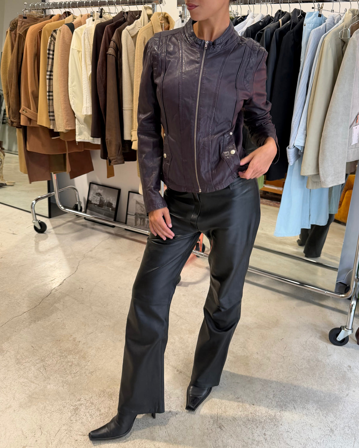 The caroline leather jacket