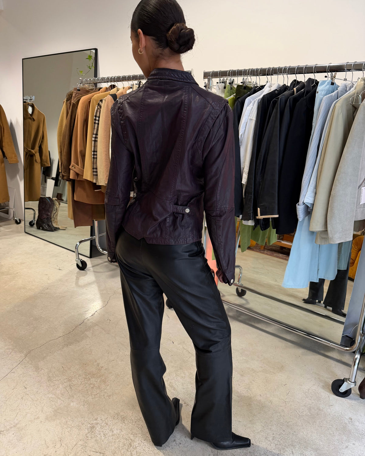 The caroline leather jacket