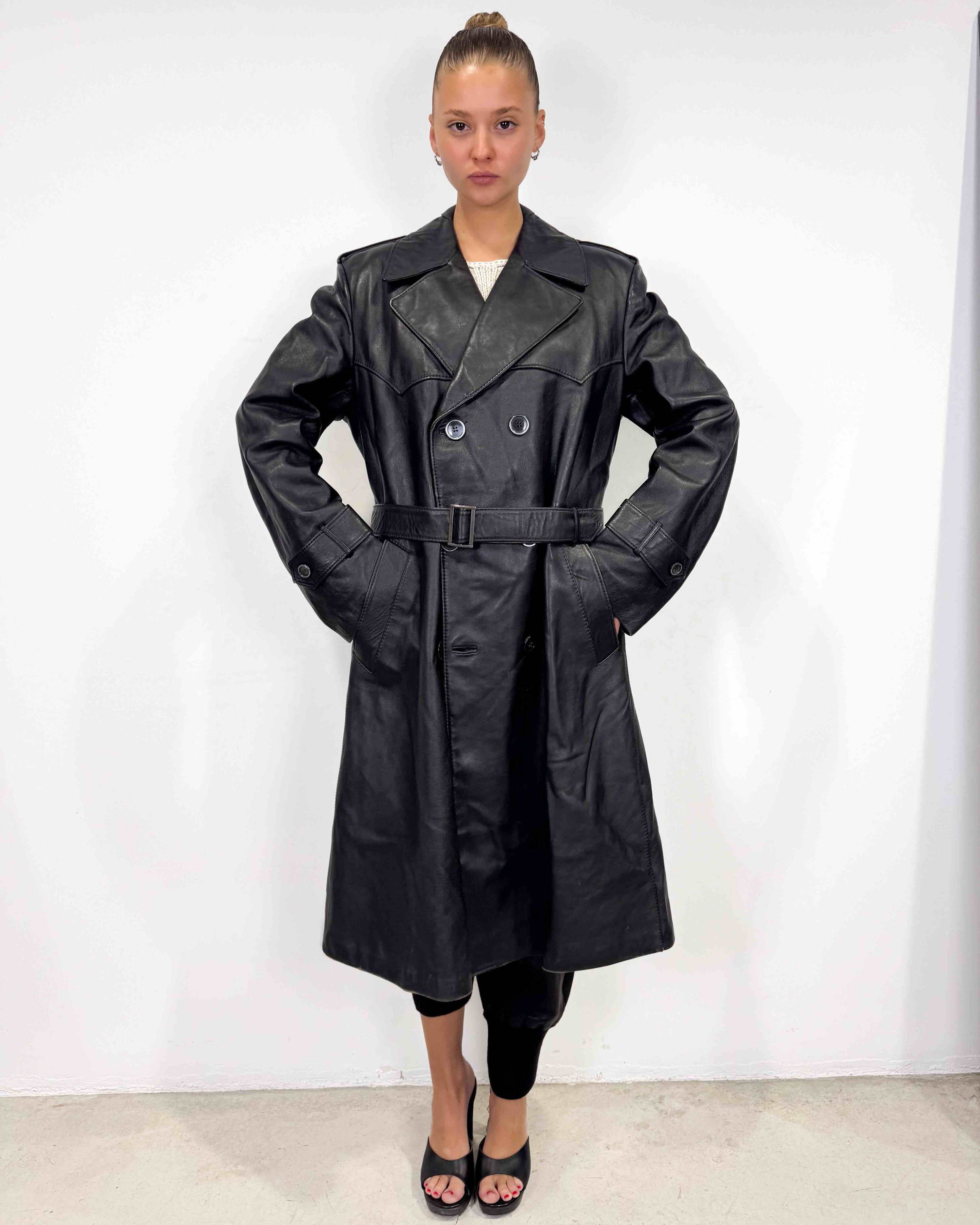The gwendolyn leather coat