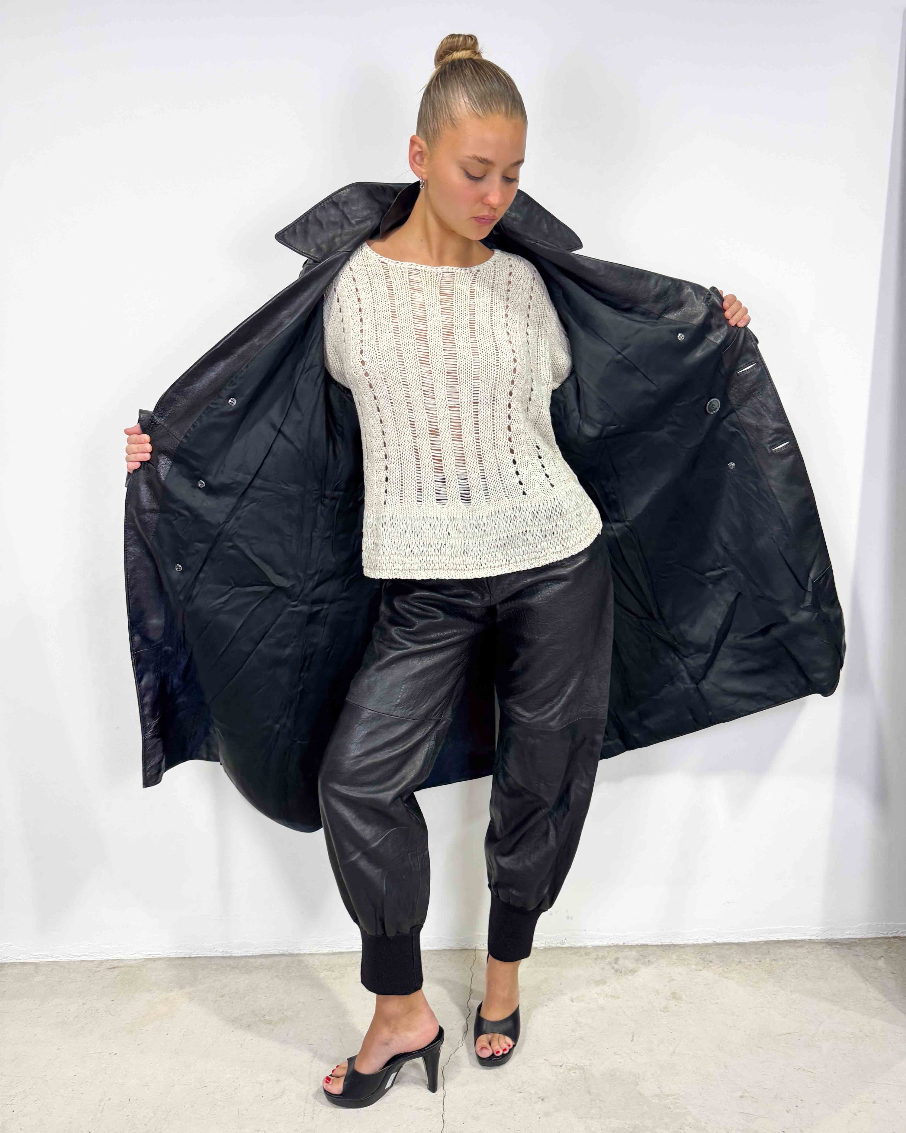 The gwendolyn leather coat