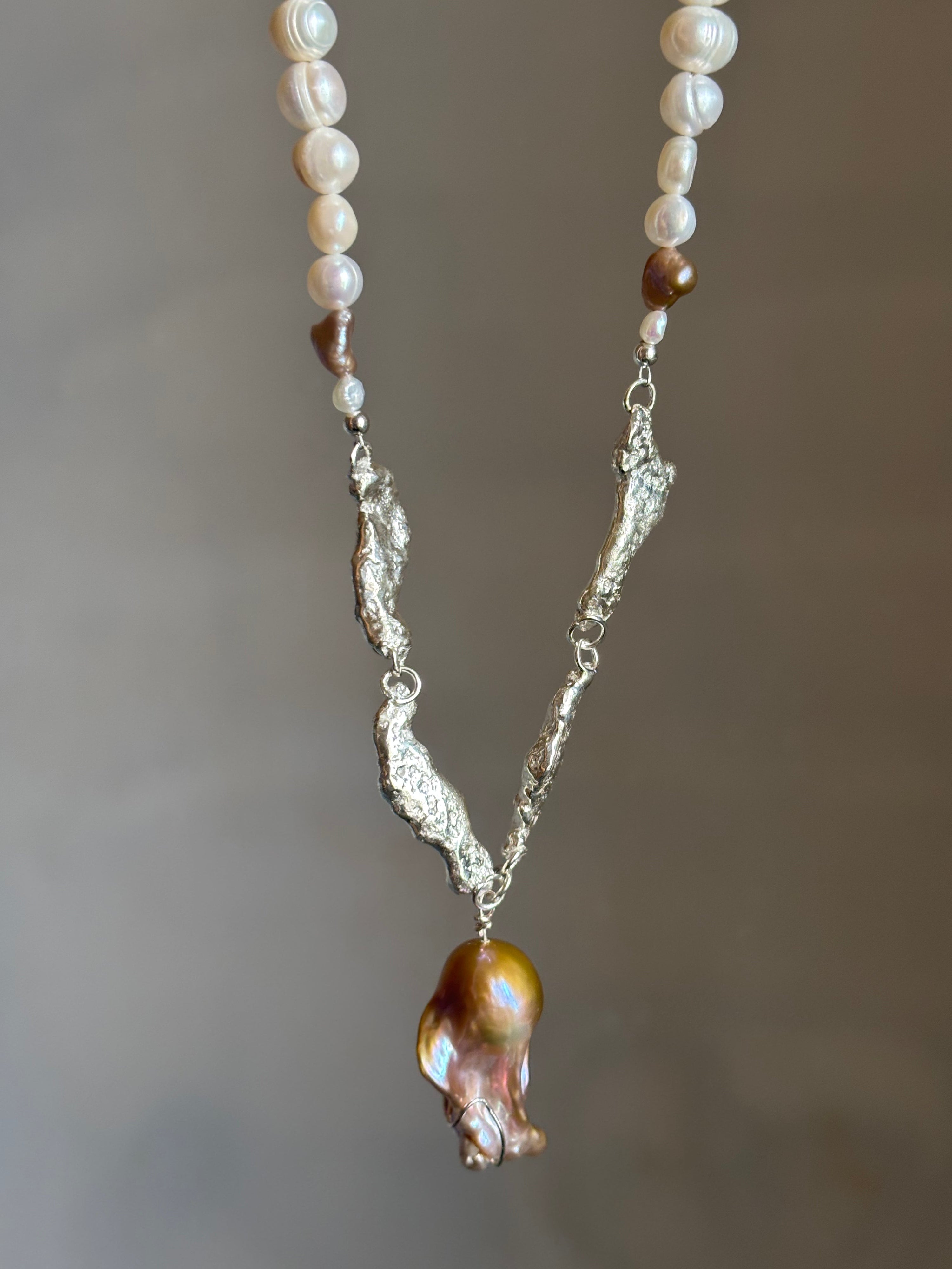 Darling silver necklace - purple