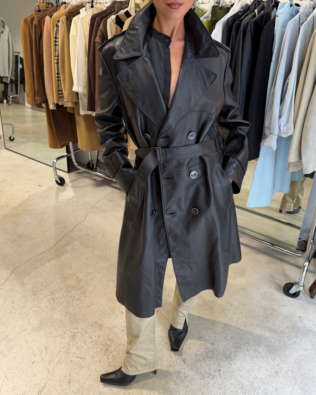 The gwendolyn leather coat