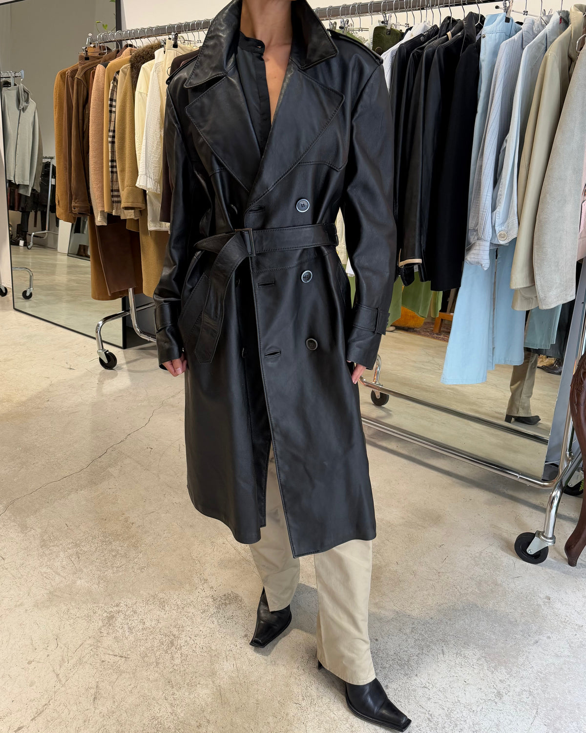 The gwendolyn leather coat