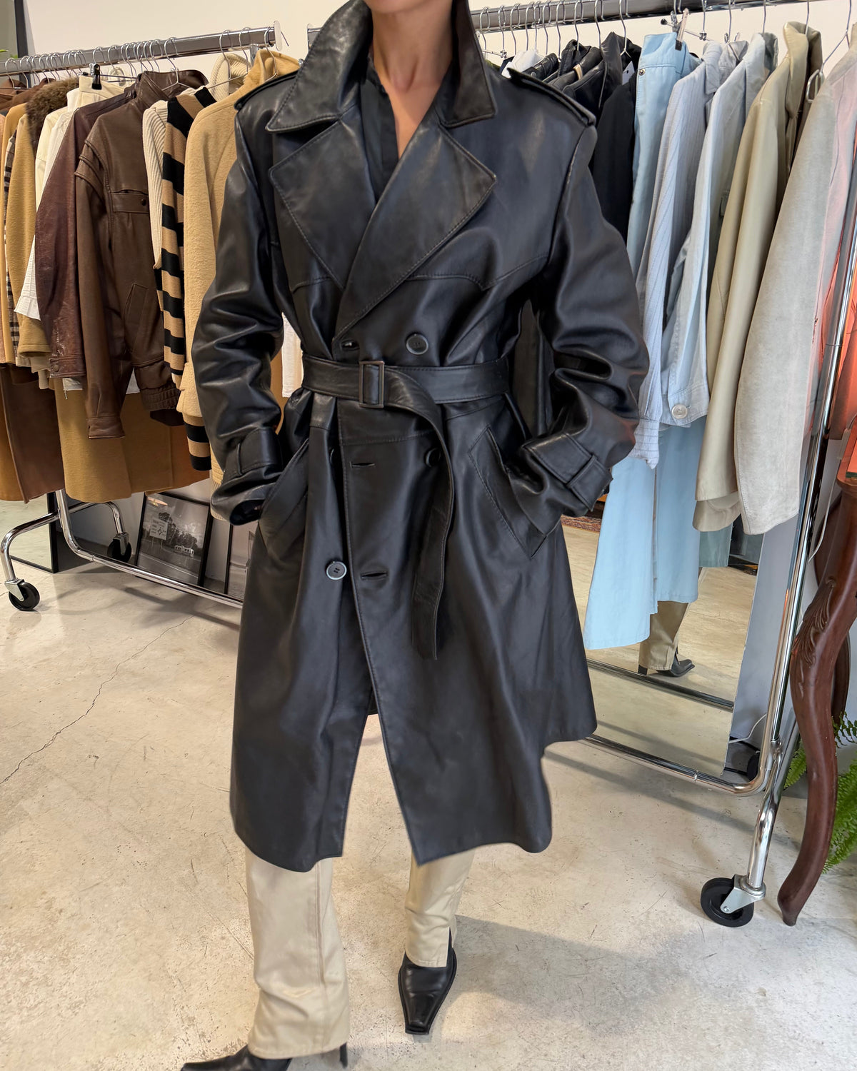 The gwendolyn leather coat
