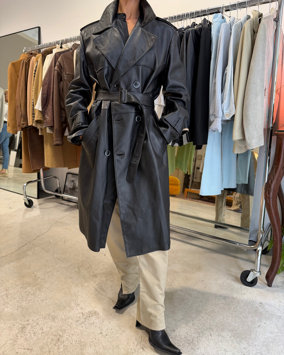 The gwendolyn leather coat