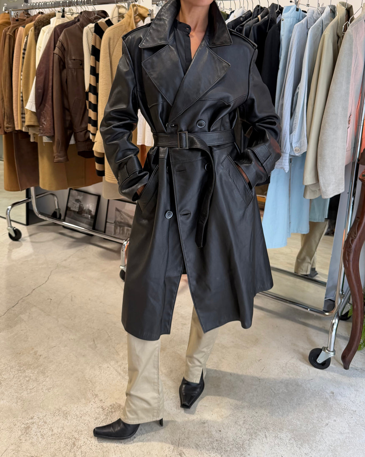 The gwendolyn leather coat