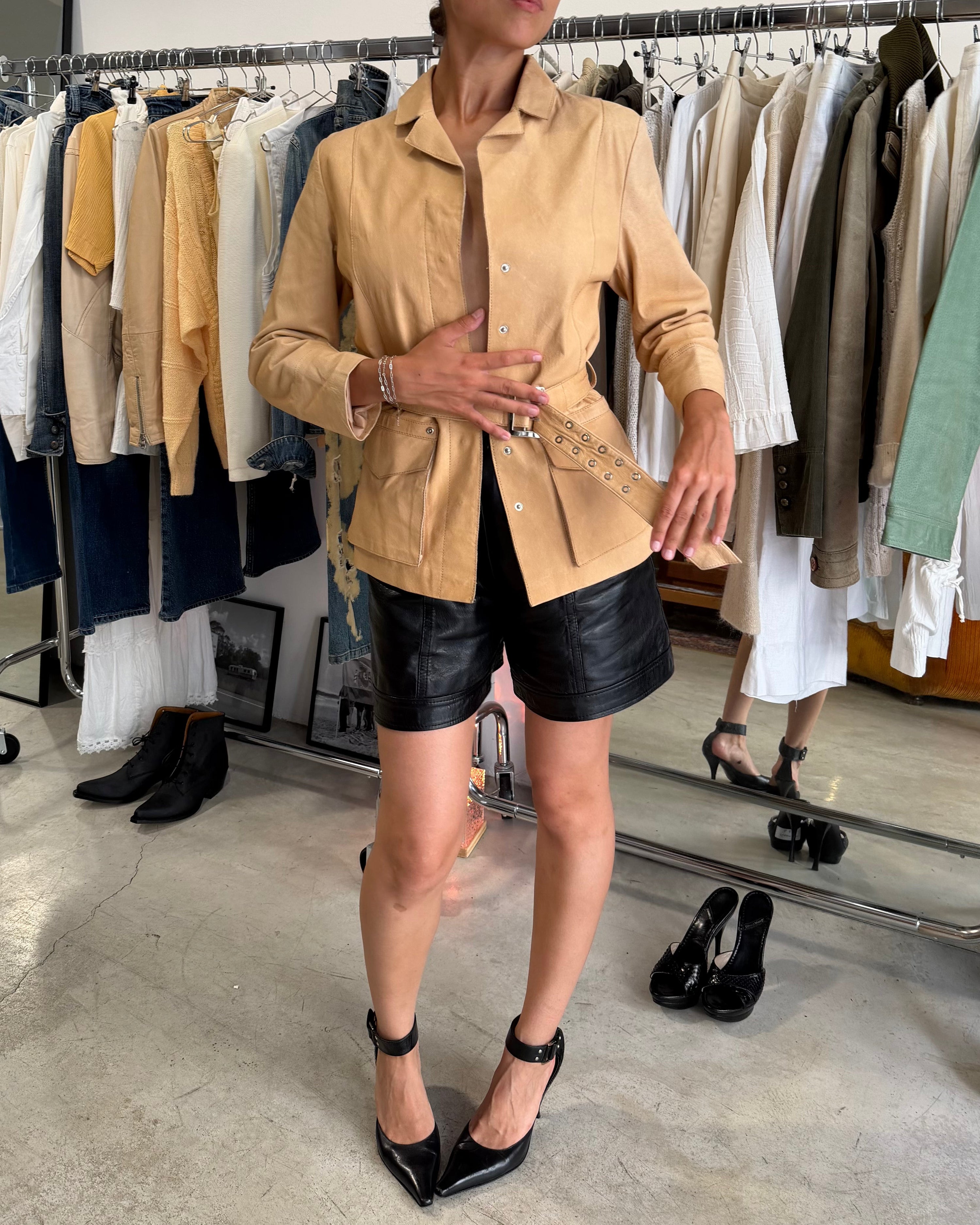 The ruby leather jacket