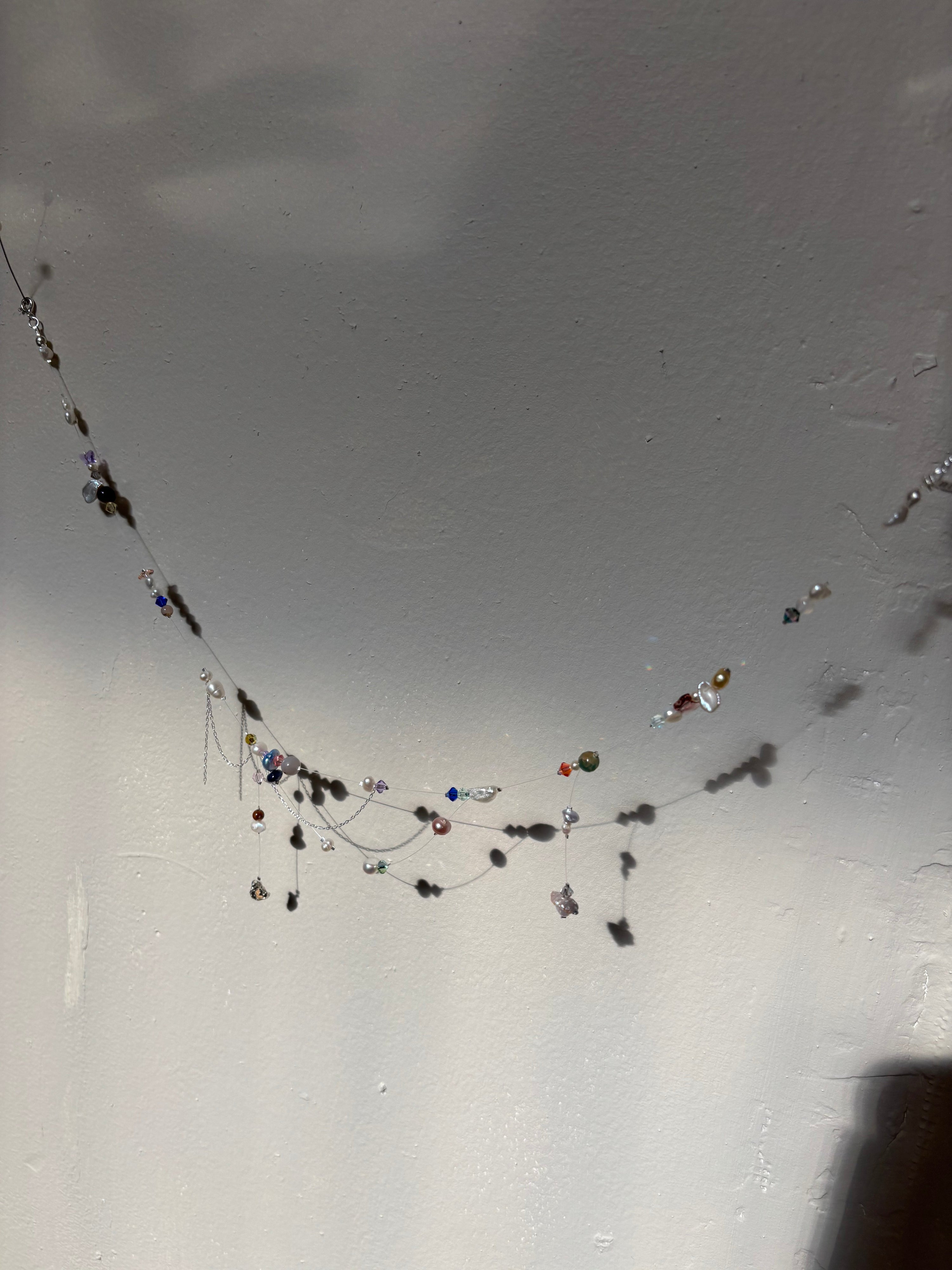 Fairy lights necklace - silver