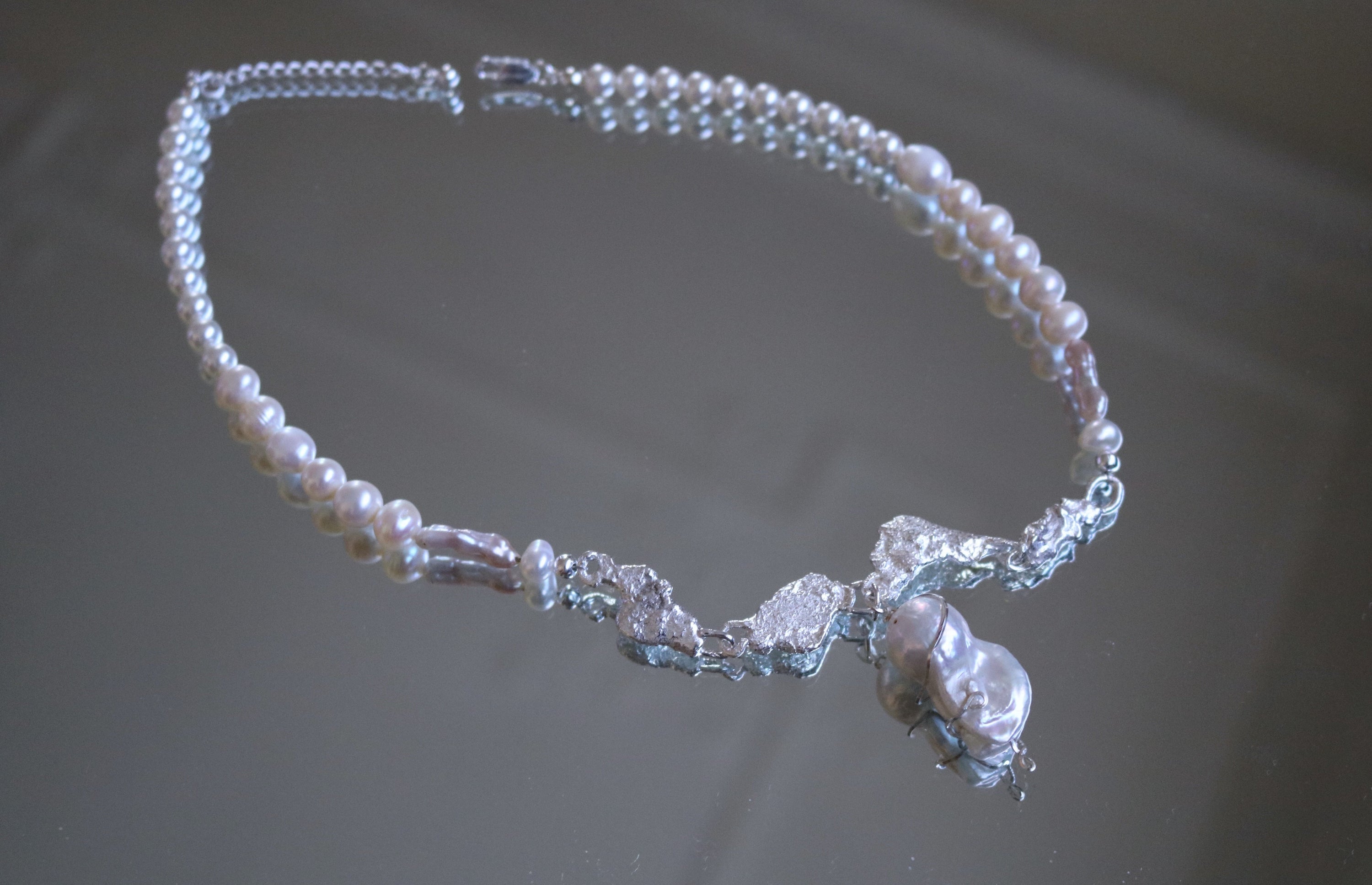 Darling silver necklace - white