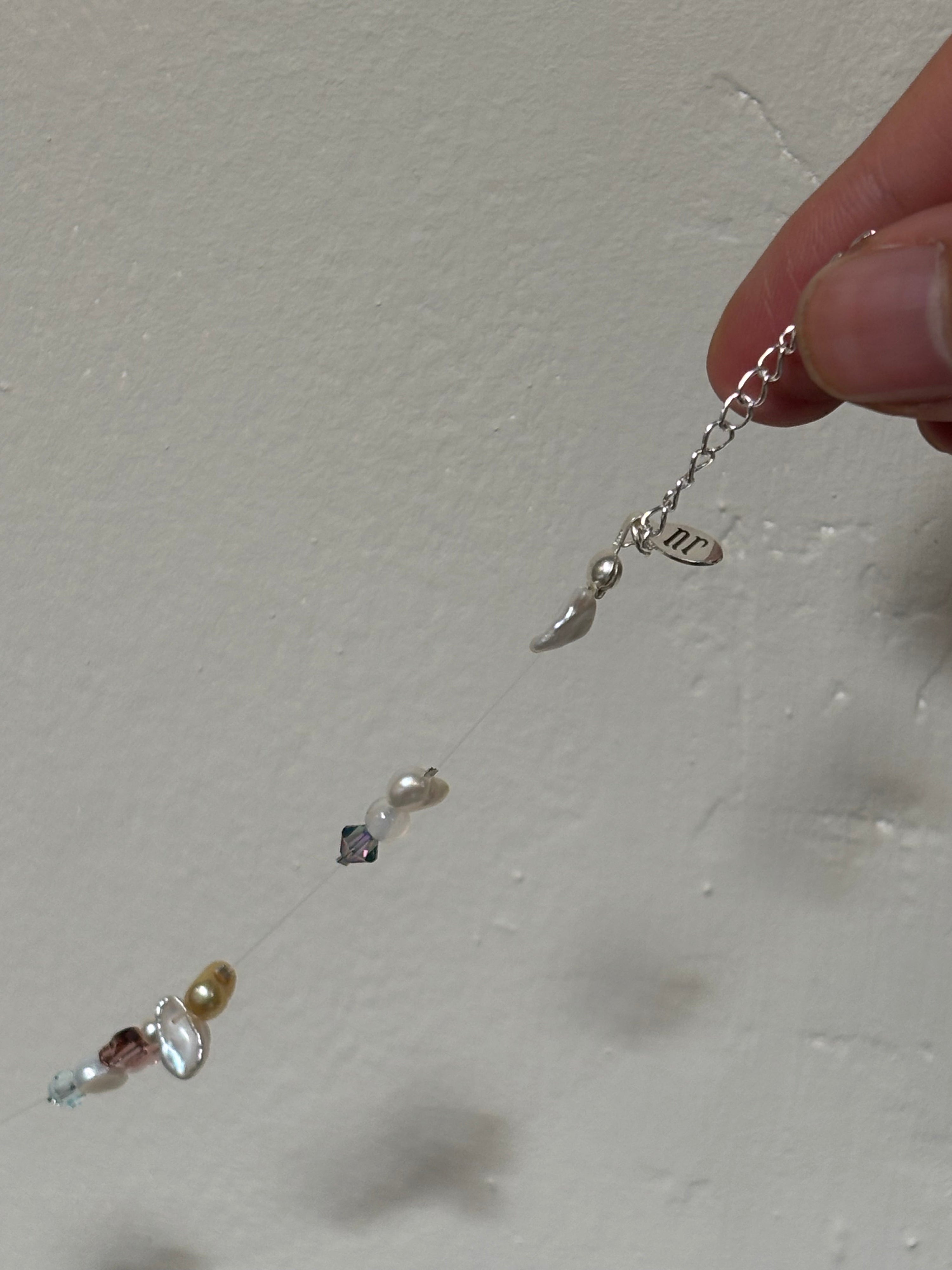 Fairy lights necklace - silver