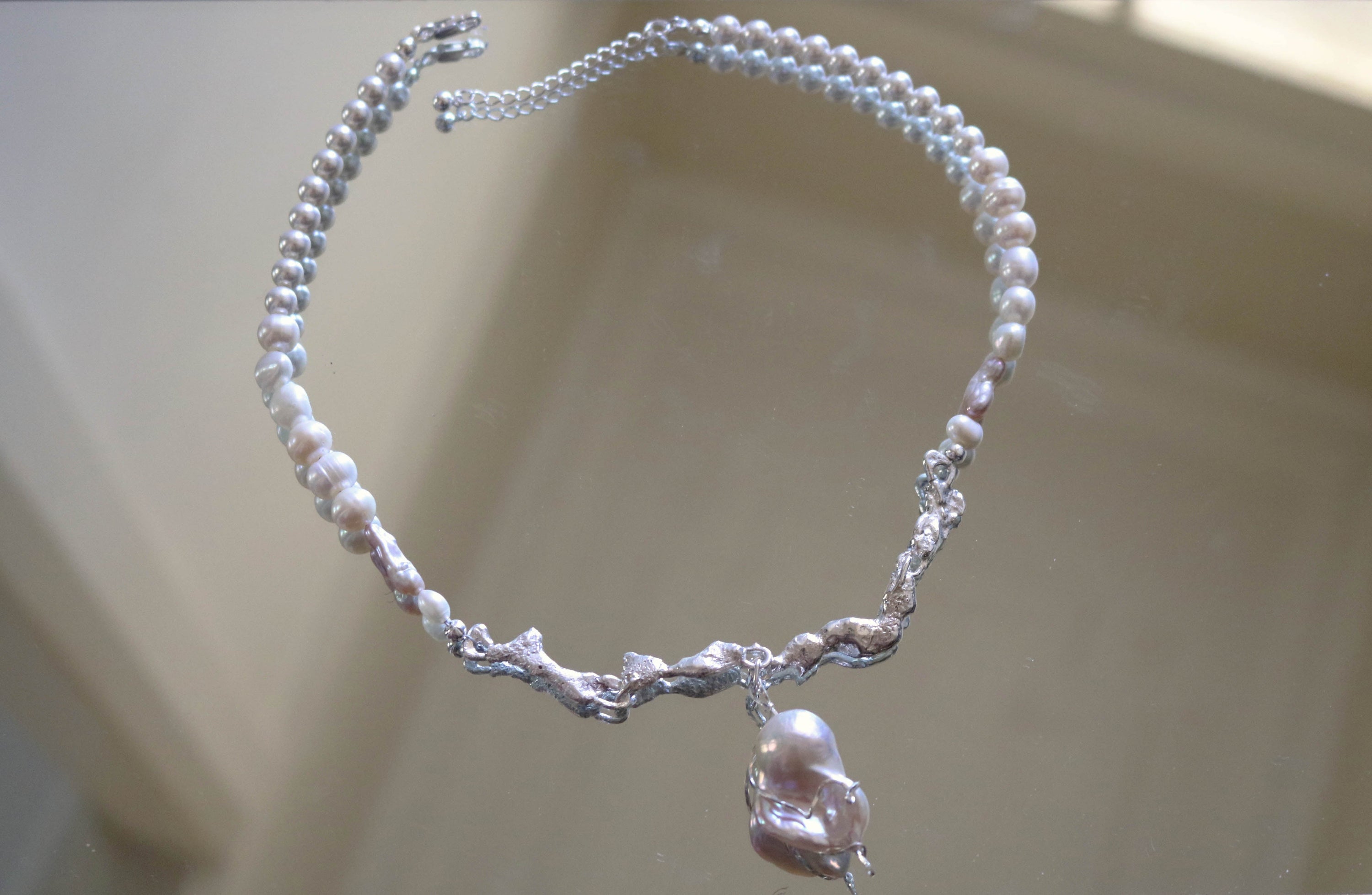 Darling silver necklace - purple