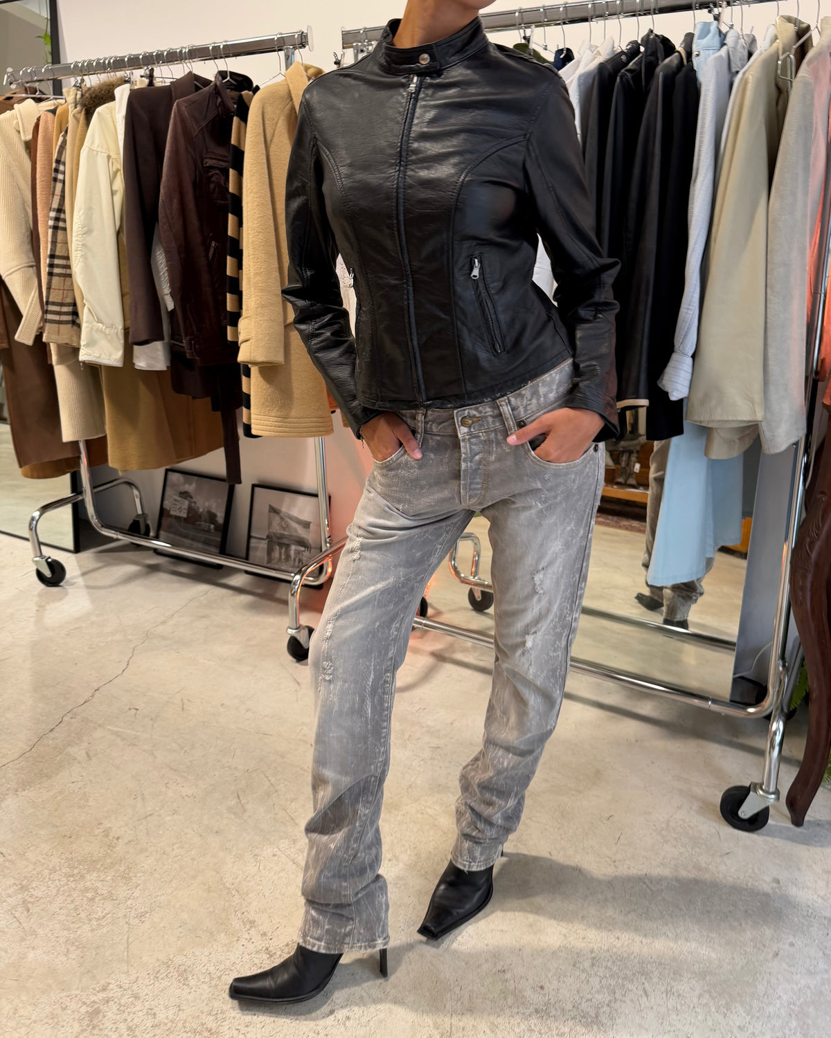 The riya leather jacket