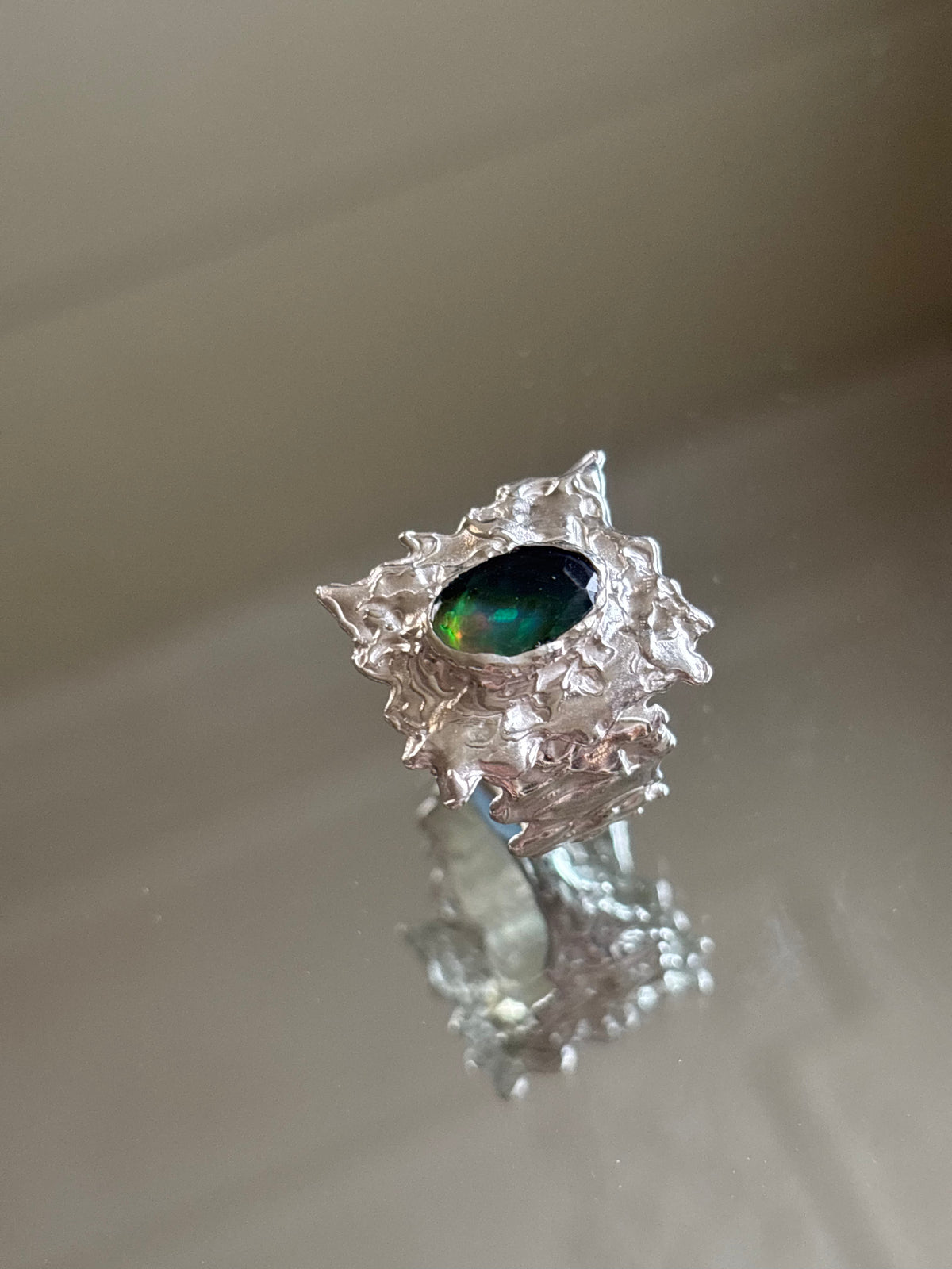 Framed fragment ring - size q 1/2