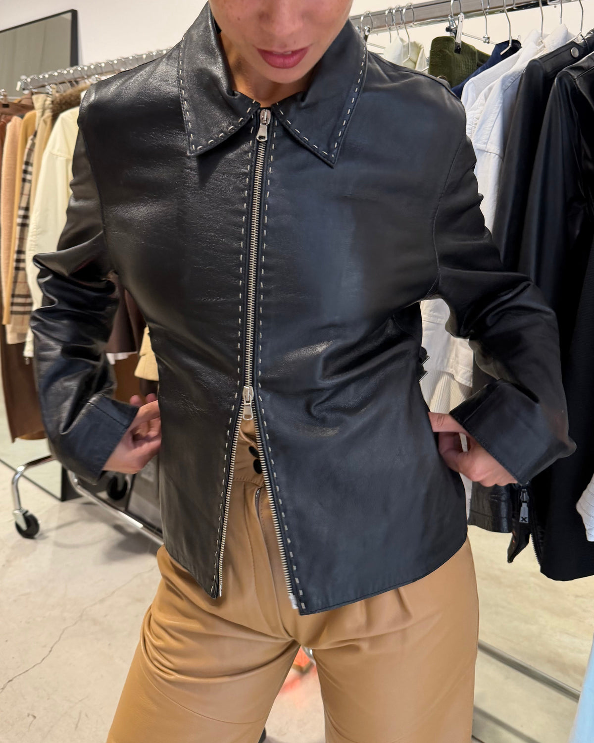 The anna leather jacket