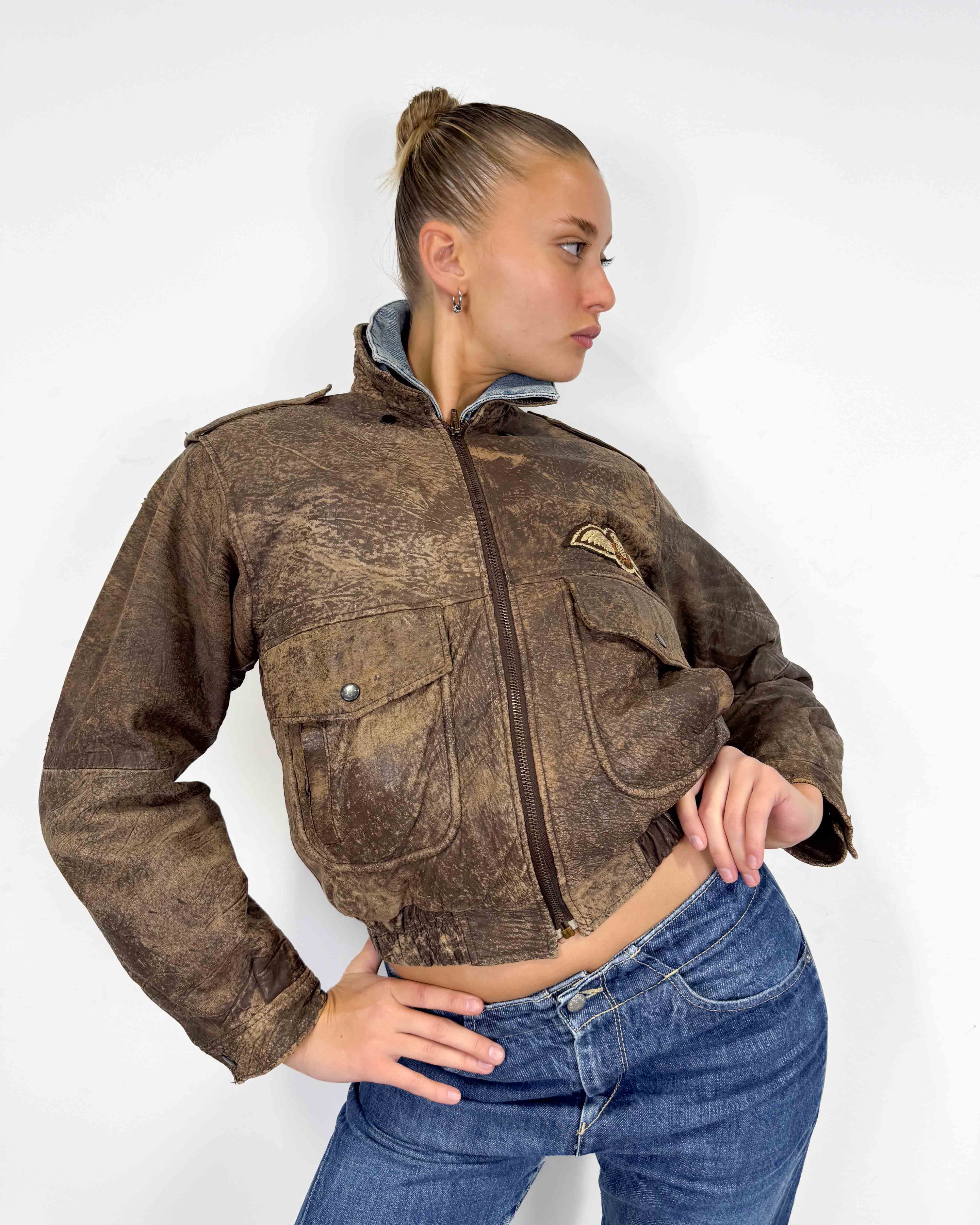 The janine leather jacket