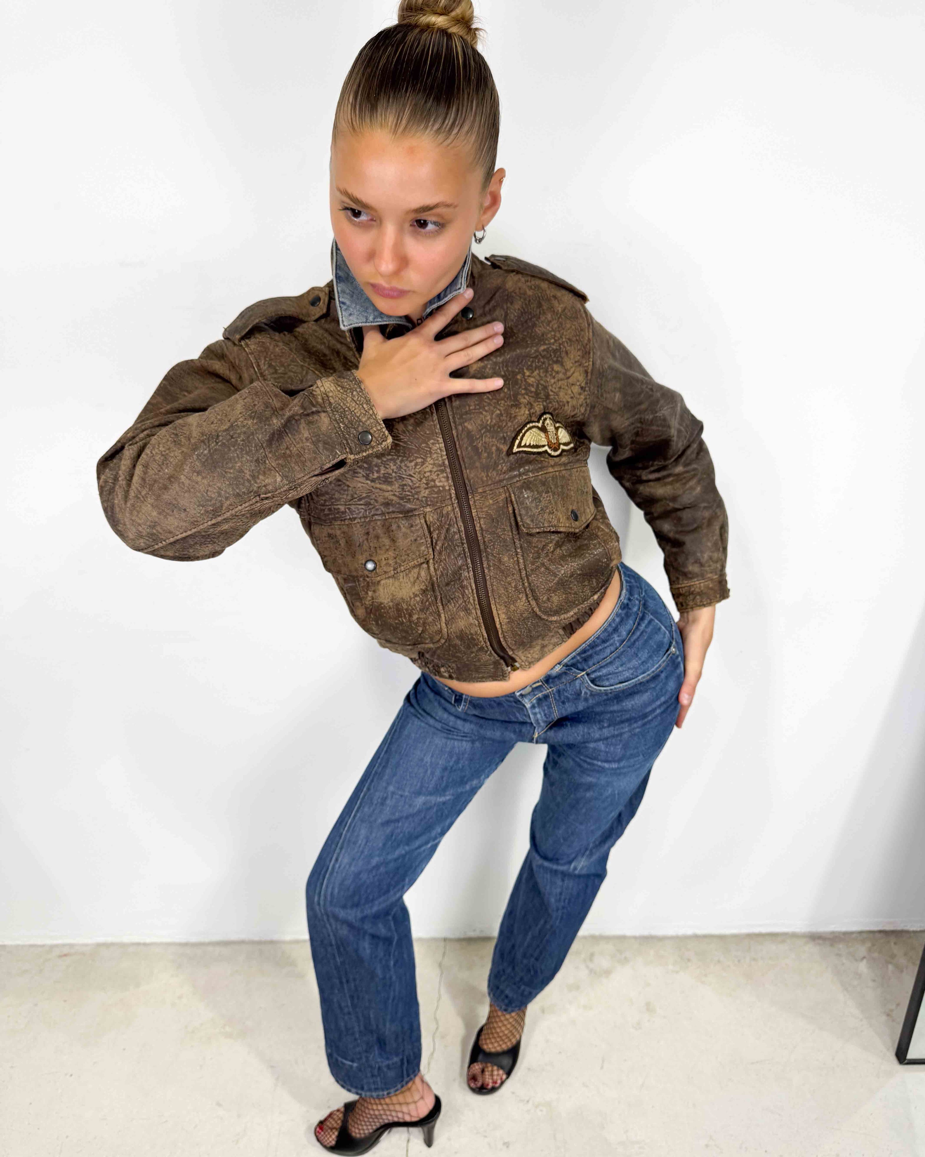 The janine leather jacket