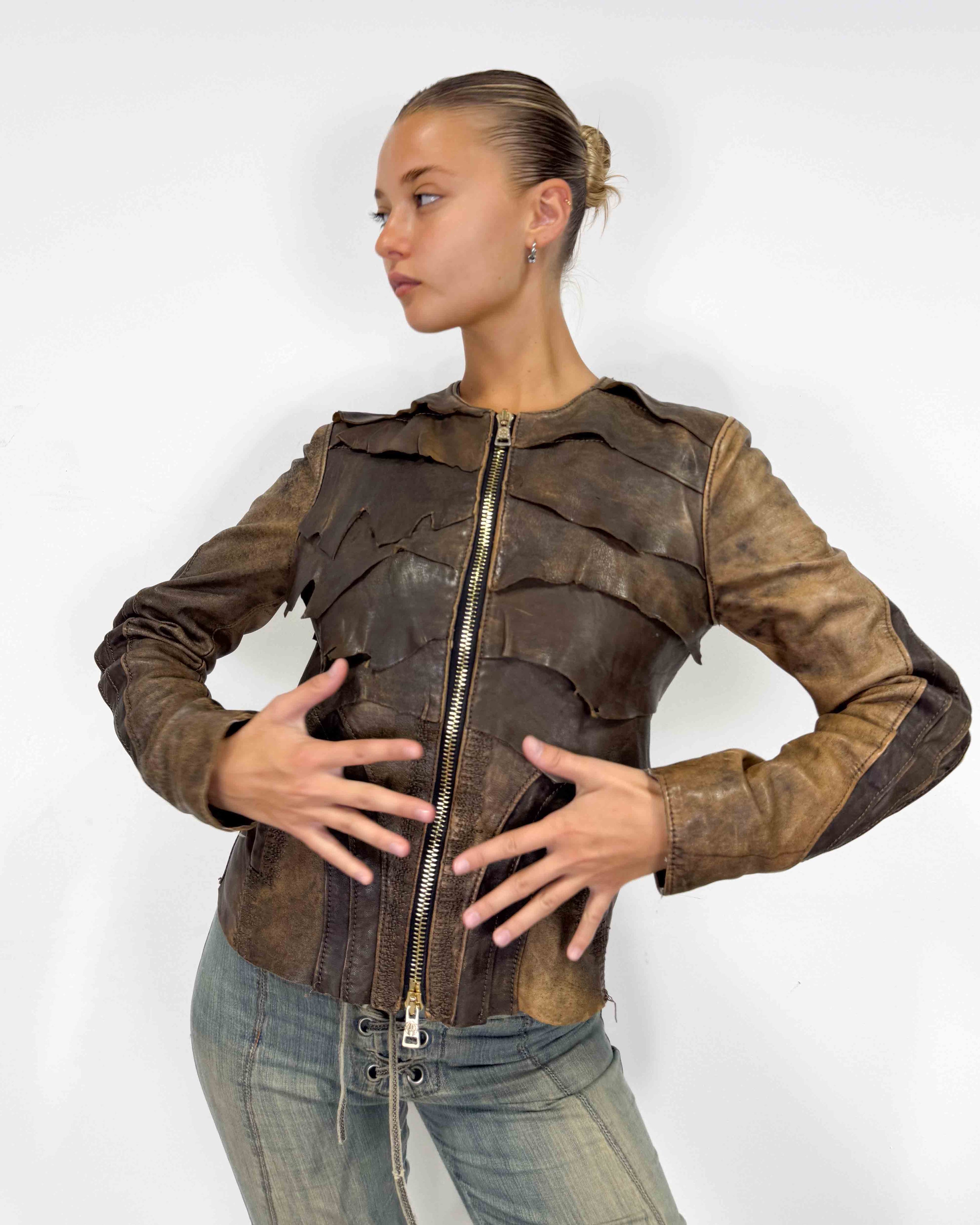 The hollie leather jacket