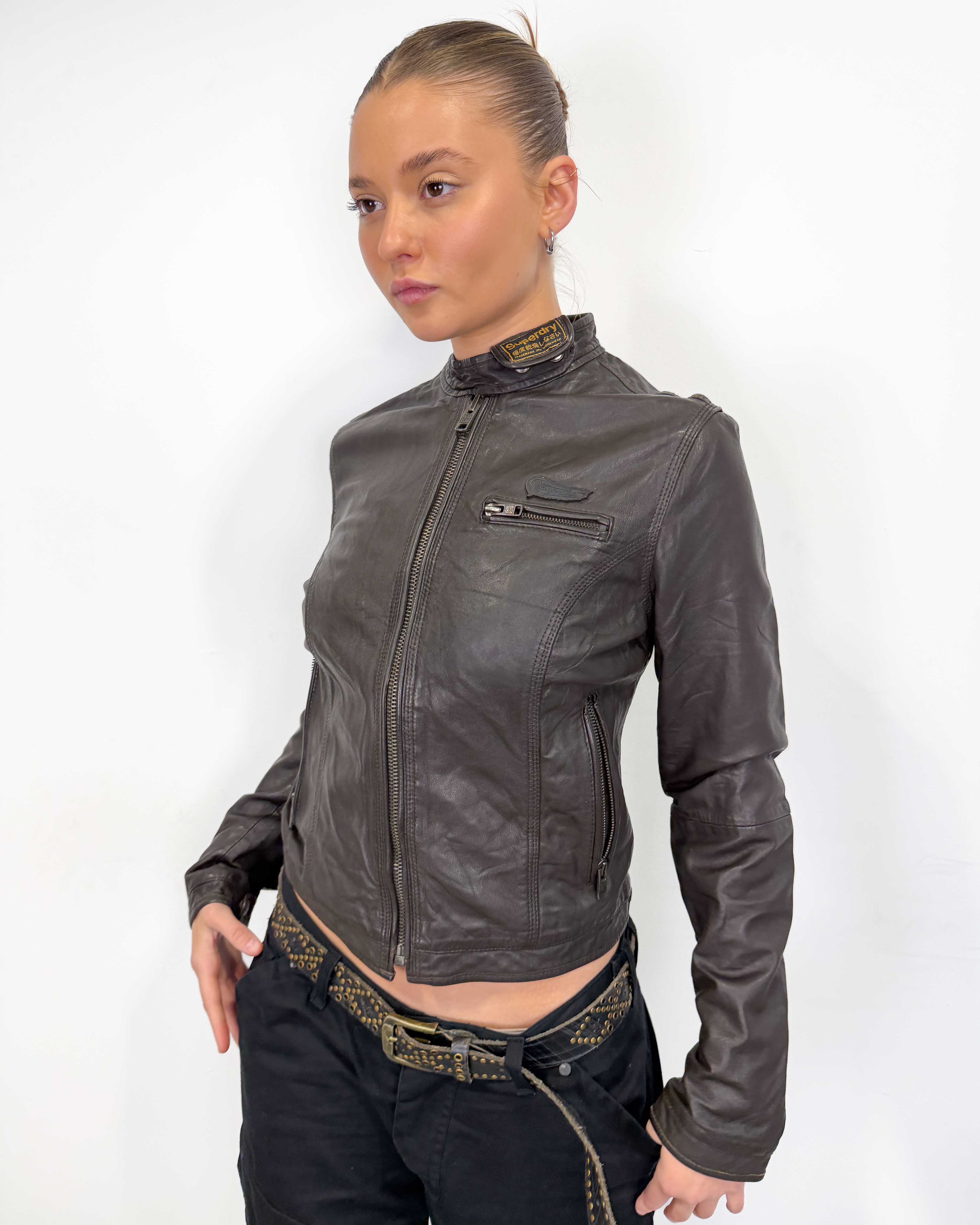 The lynn leather jacket by superdry