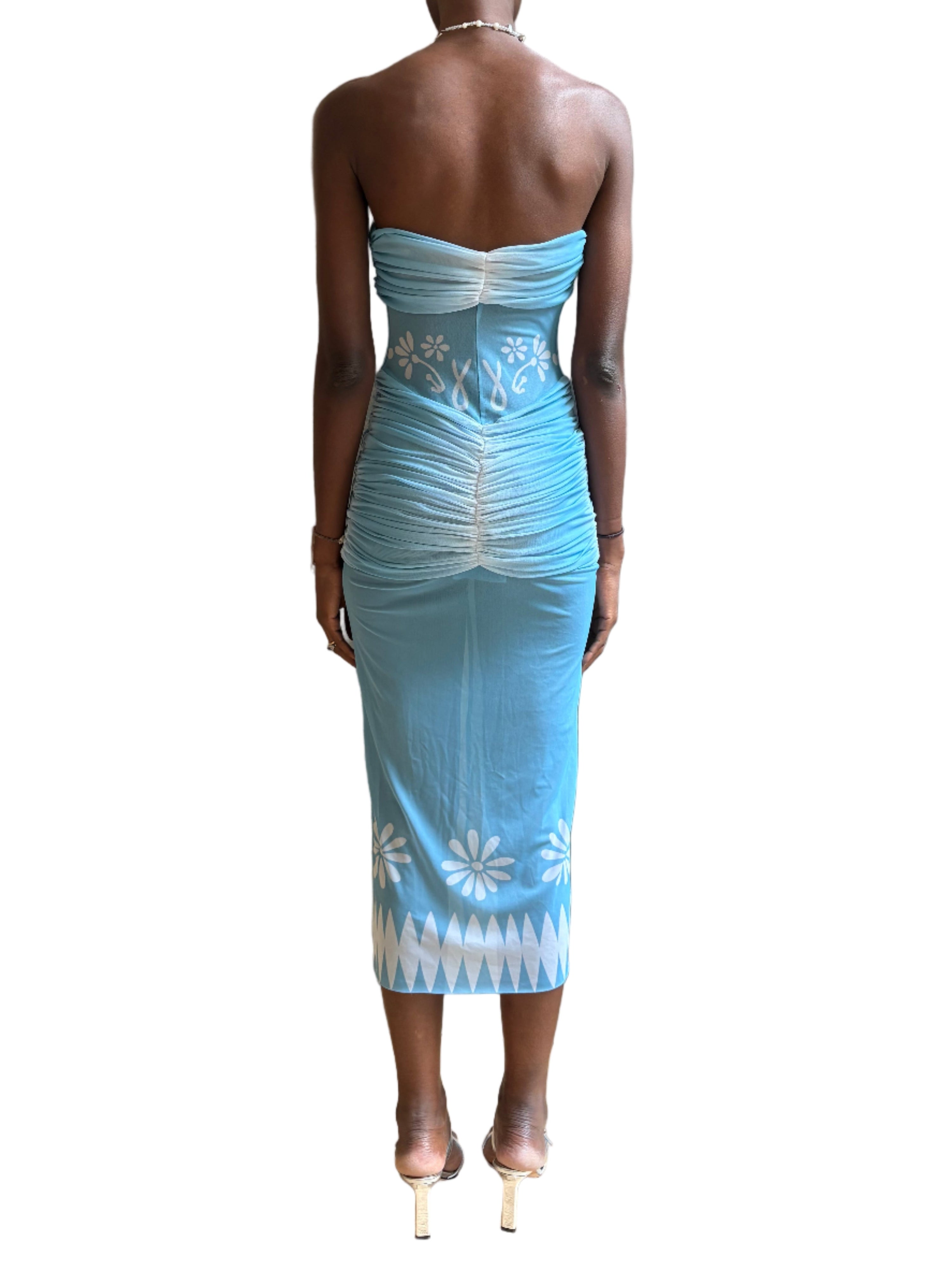 Siren strapless midi dress