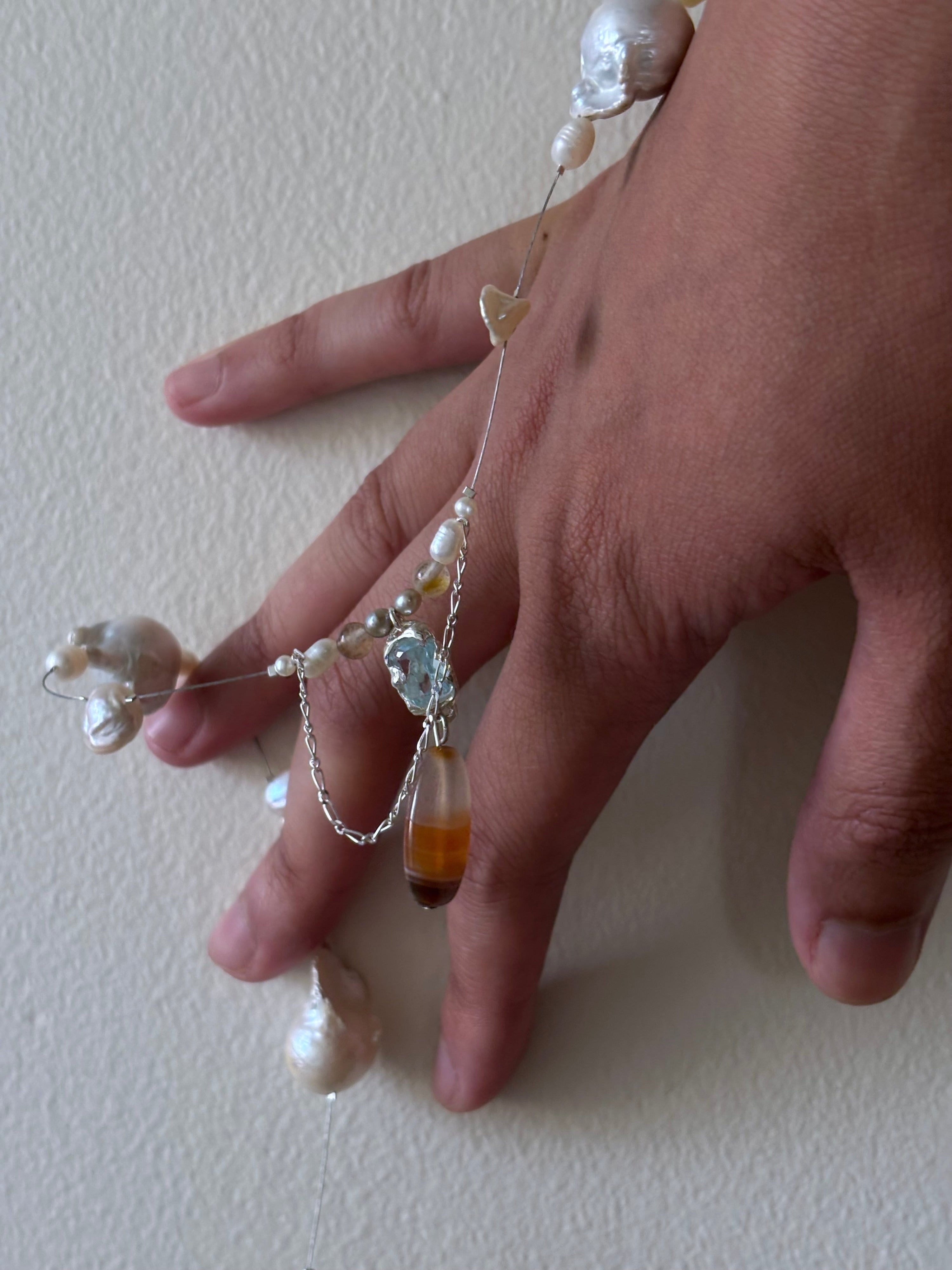 Tidal relic necklace - topaz