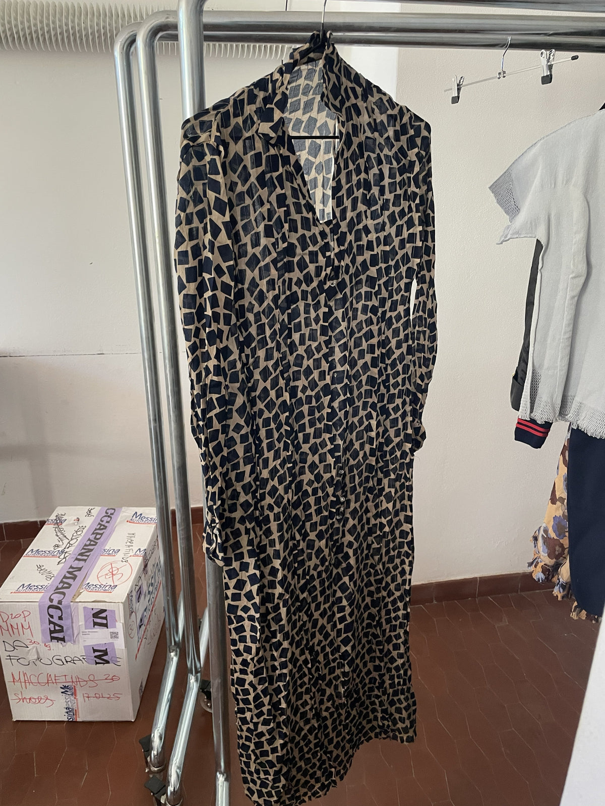 Vintage shirt maxi dress