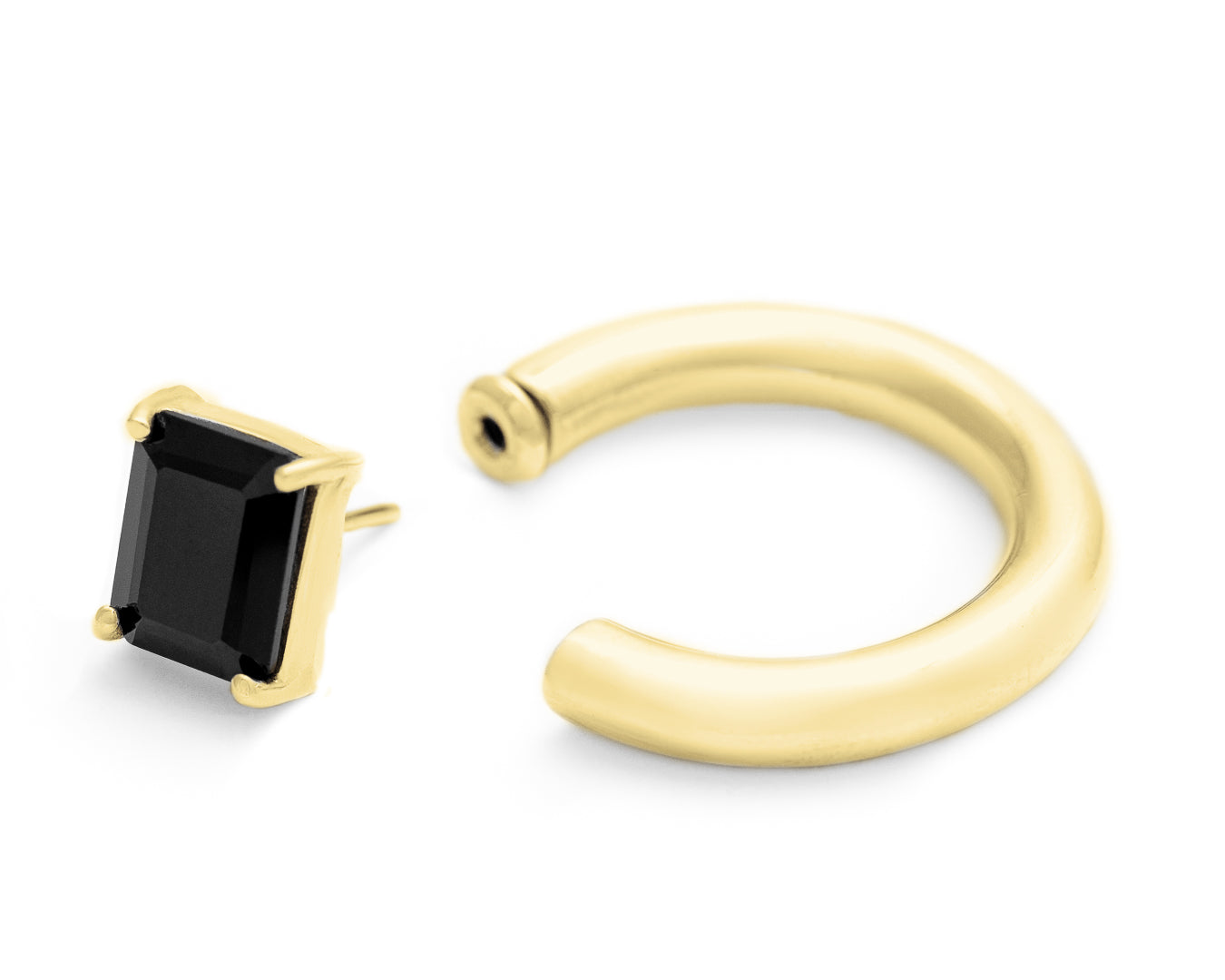 Hoop & onix stud